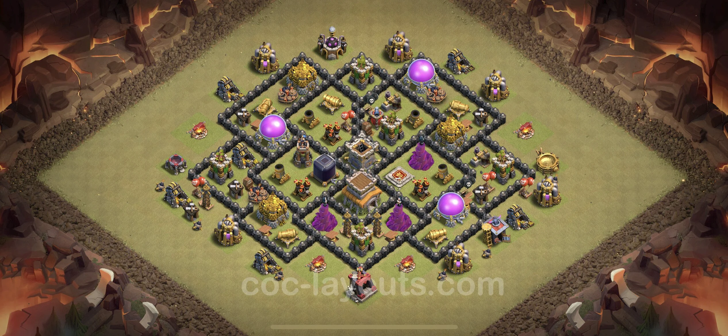 Top War Base TH8 with Link, Anti Everything - Anti 3 Stars CWL Plan - Clash of Clans - (#10) — Wojna BH8