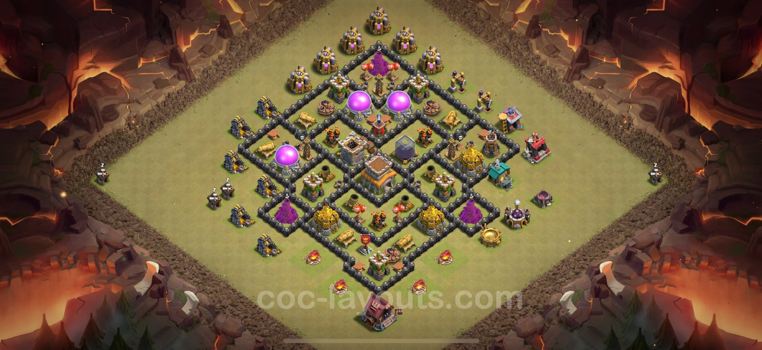 Top War Base TH8 with Link, Anti Everything - Anti 2 Stars CWL Plan - Clash of Clans - (#109) — Війна BH8