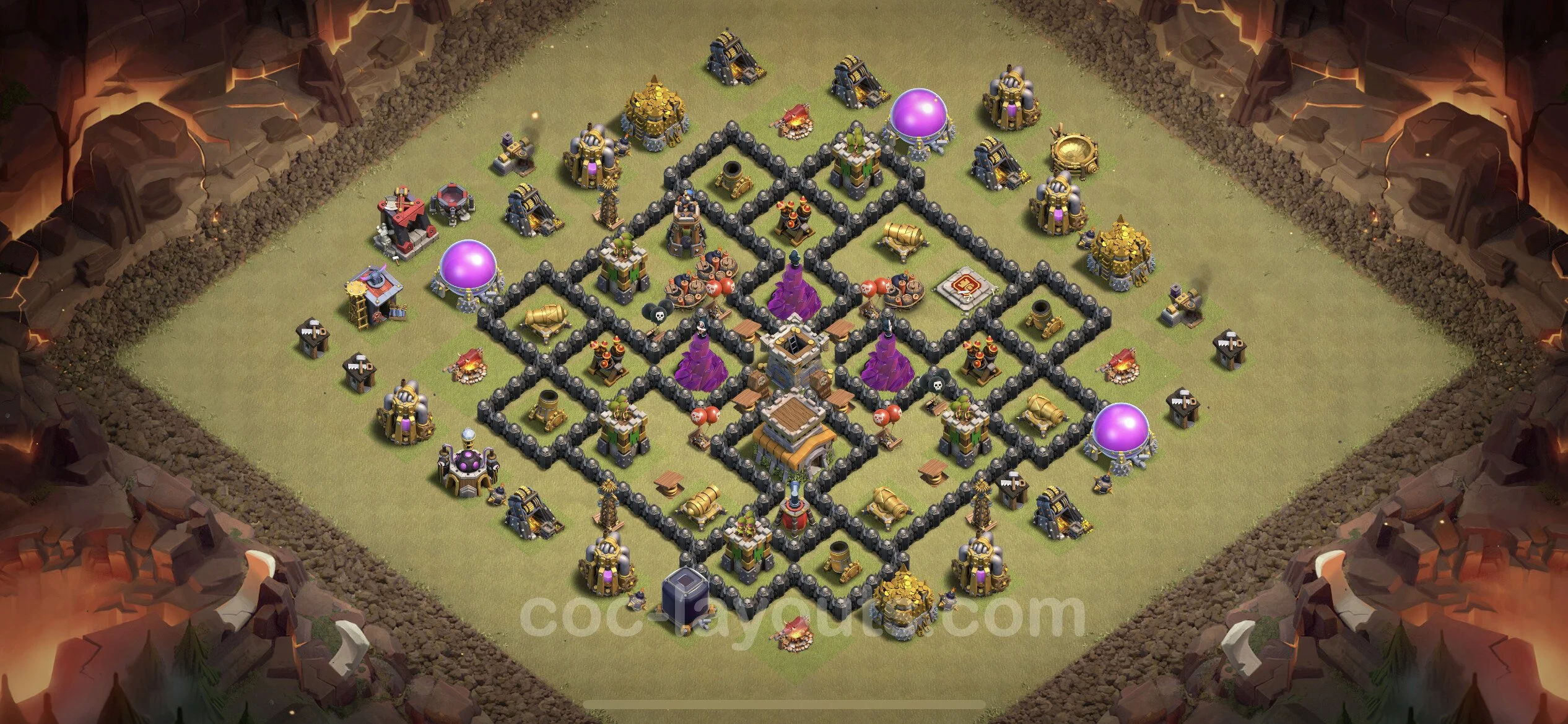 Top War Base TH8 with Link, Anti Air / Dragon - Anti 2 Stars CWL Plan - Clash of Clans - (#11) — Война BH8