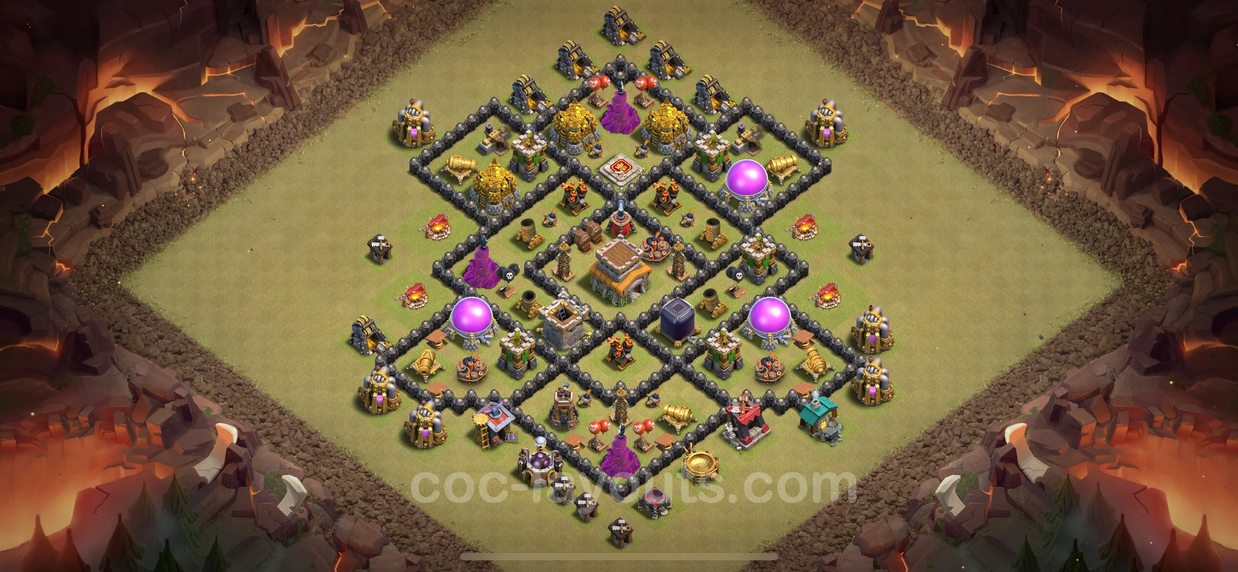 Top War Base TH8 with Link, Anti Everything - Anti 3 Stars CWL Plan - Clash of Clans - (#110) — Война BH8