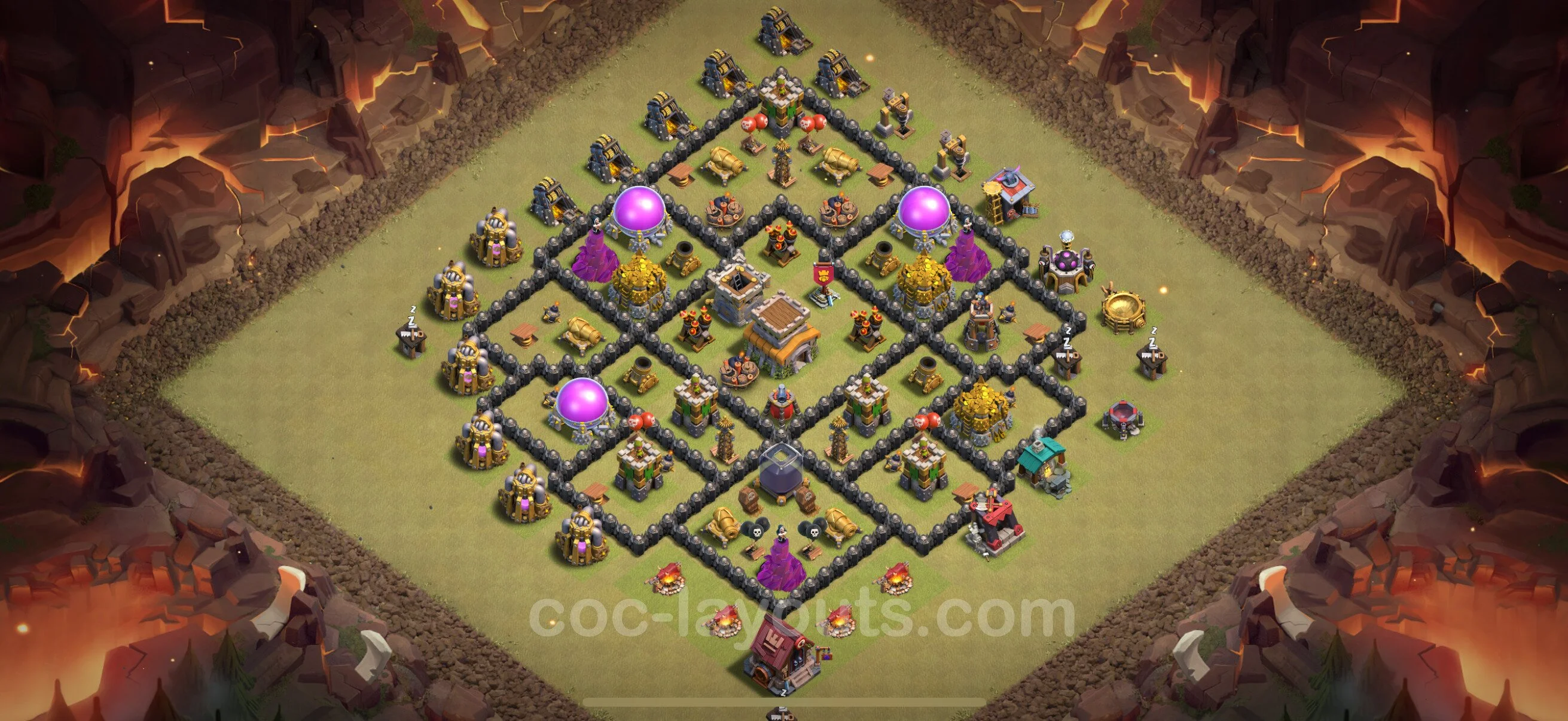 Top War Base TH8 with Link, Anti Everything - Anti 3 Stars CWL Plan - Clash of Clans - (#112) — वॉर BH8