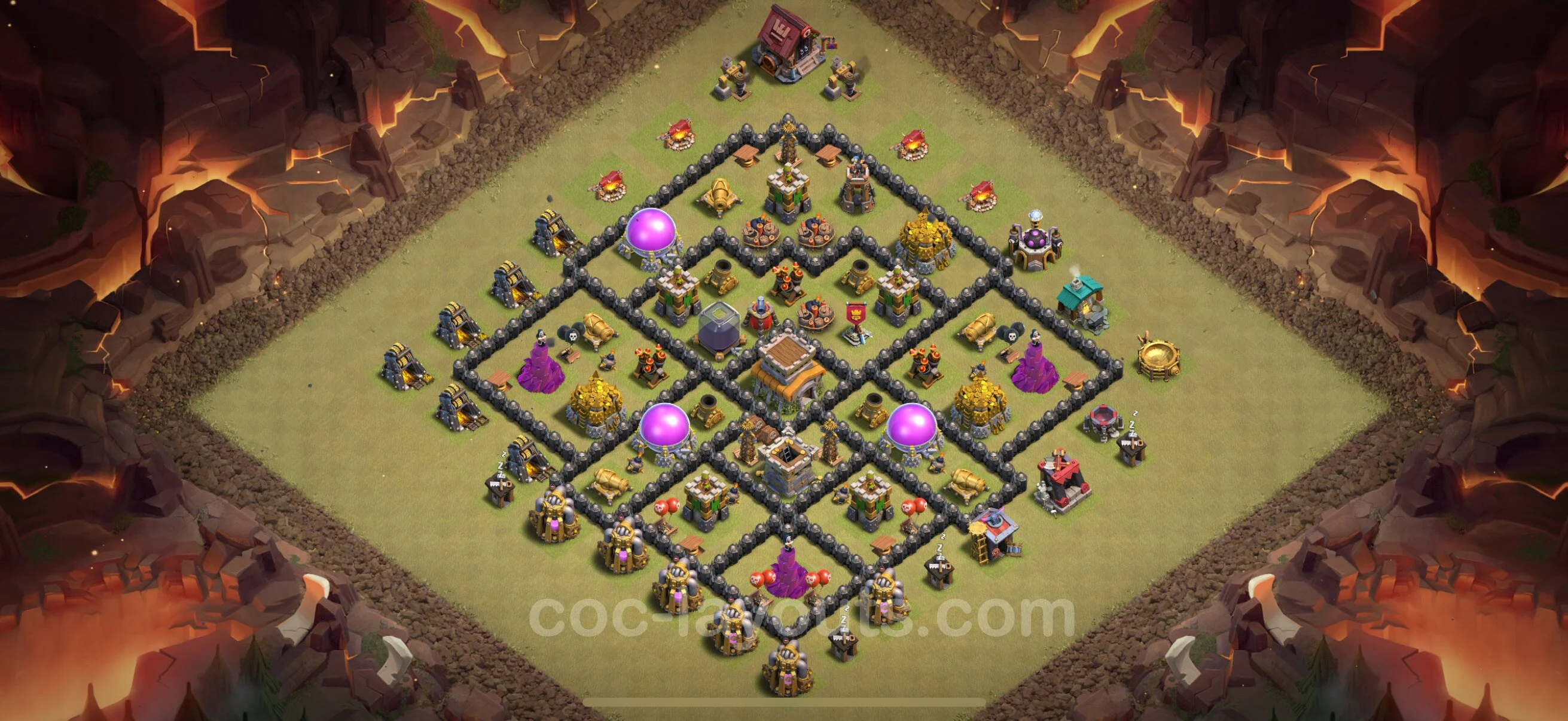 Top War Base TH8 with Link, Anti Everything - Anti 2 Stars CWL Plan - Clash of Clans - (#113) — Війна BH8