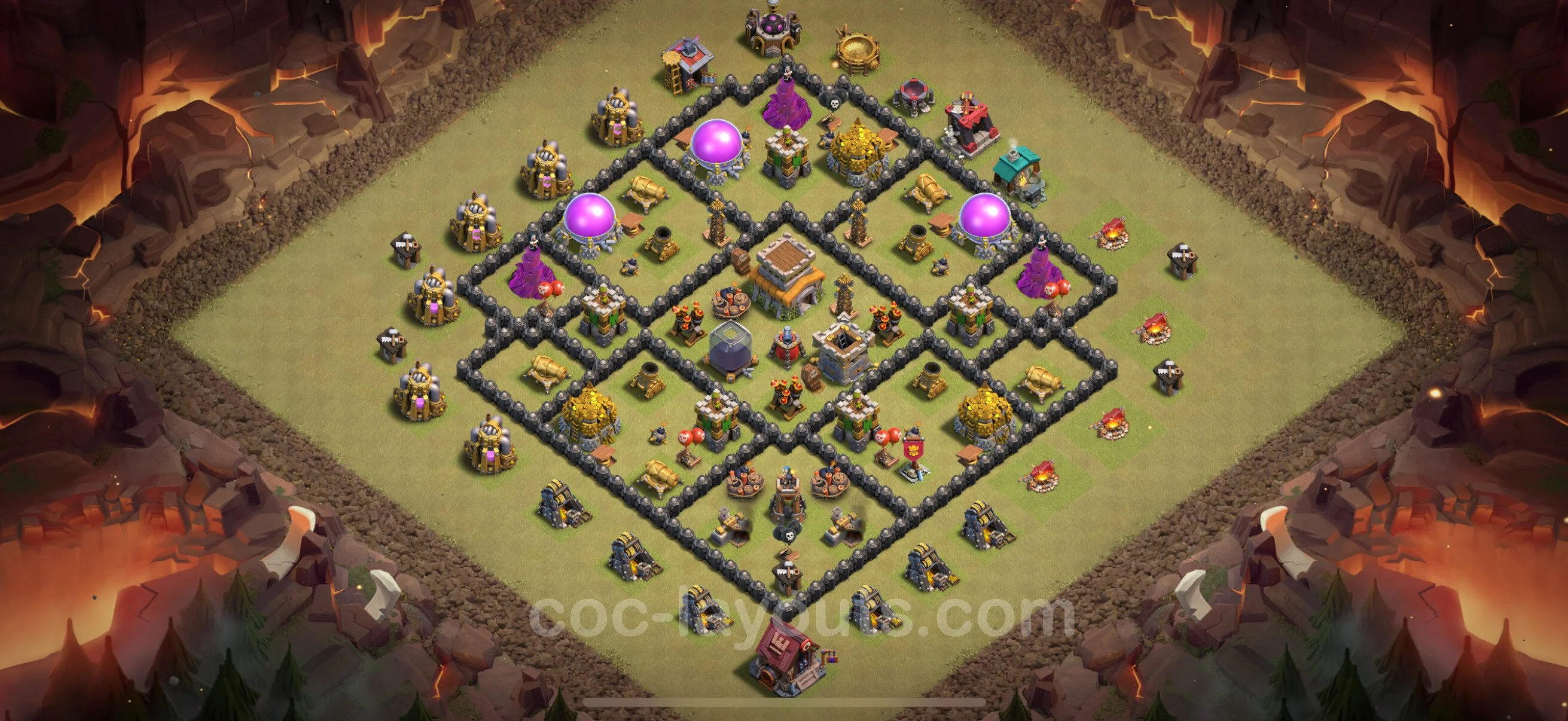 Top War Base TH8 with Link, Anti Everything - Anti 2 Stars CWL Plan - Clash of Clans - (#115) — Krieg BH8