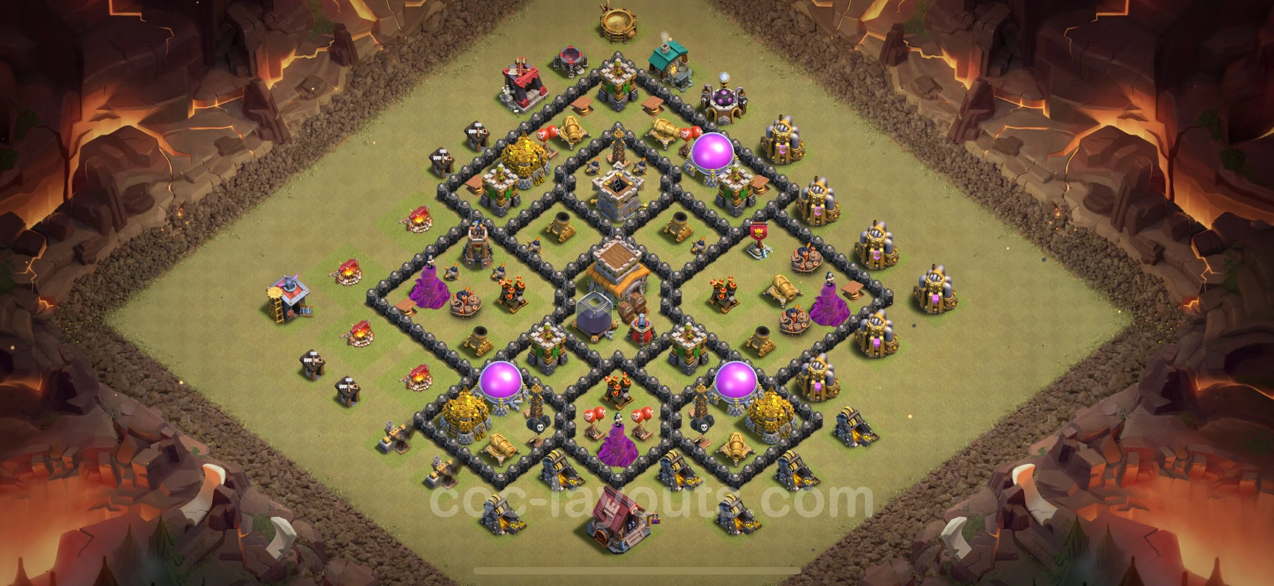 Top War Base TH8 with Link - CWL Defence Plan - Clash of Clans - (#116) — Oorlog BH8