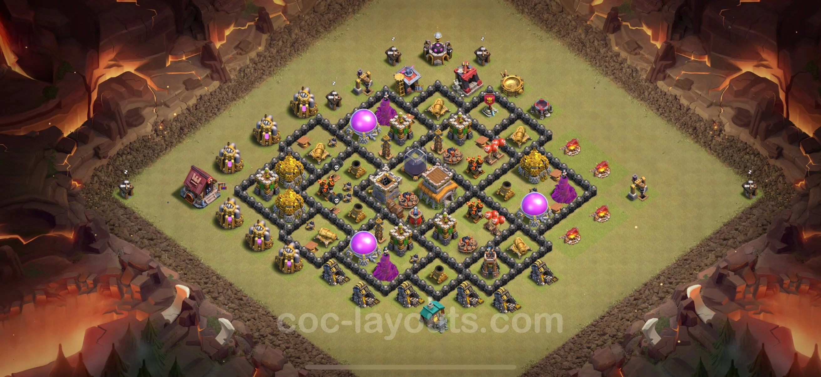 Top War Base TH8 with Link, Anti Air / Dragon - Anti 2 Stars CWL Plan - Clash of Clans - (#117) — Война BH8