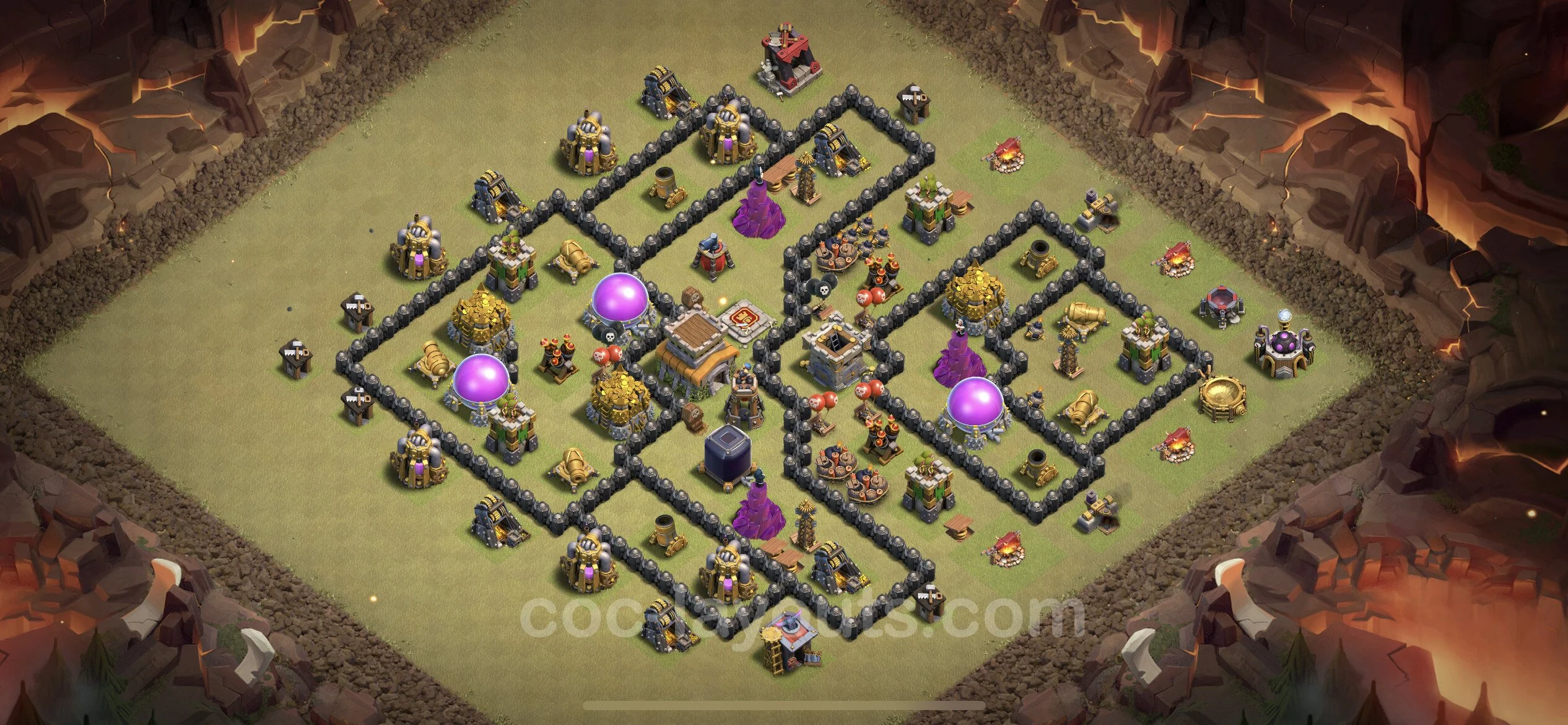 Top War Base TH8 with Link, Anti Everything, Hybrid - Max Levels CWL Plan - Clash of Clans - (#12) — Wojna BH8