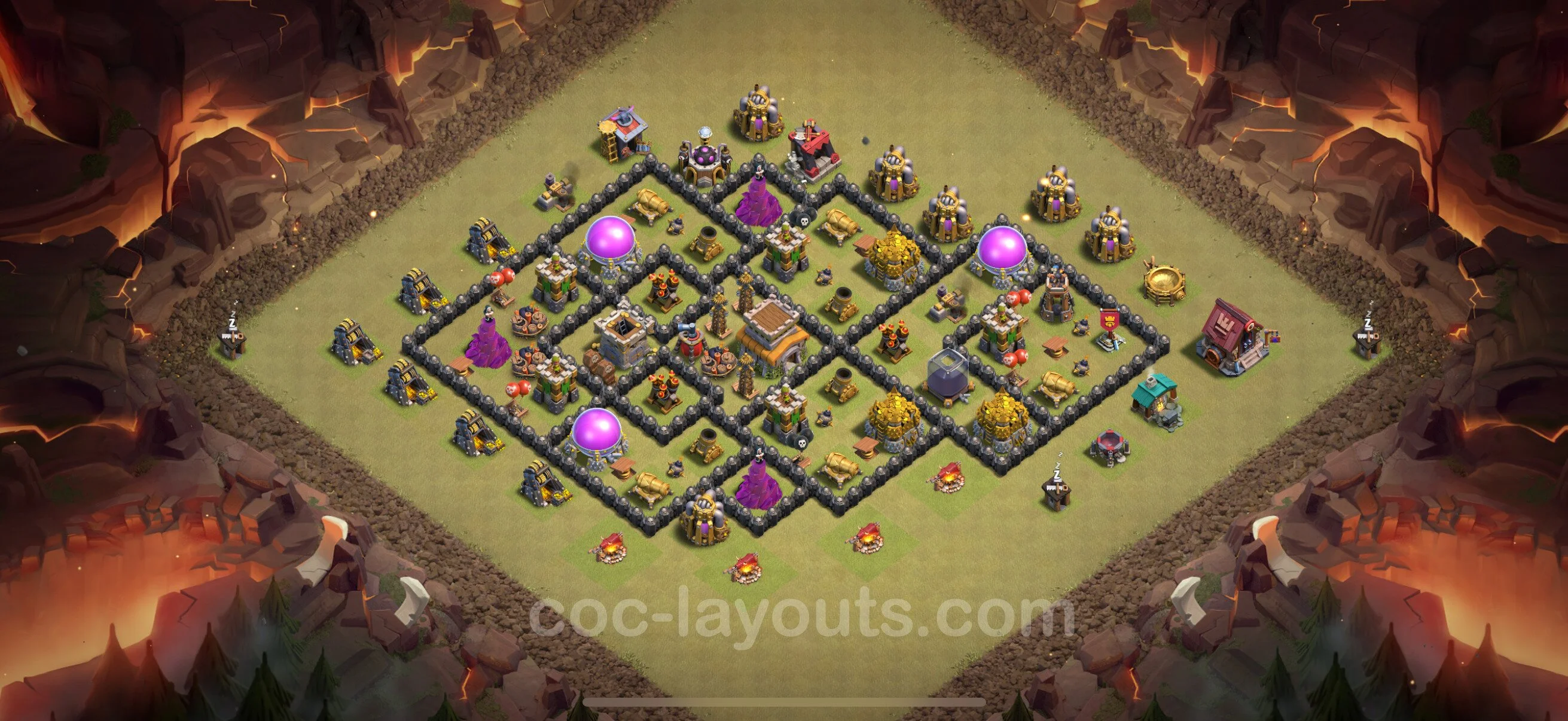 Top War Base TH8 with Link, Anti Air / Dragon, Hybrid - CWL Defence Plan - Clash of Clans - (#120) — Війна BH8