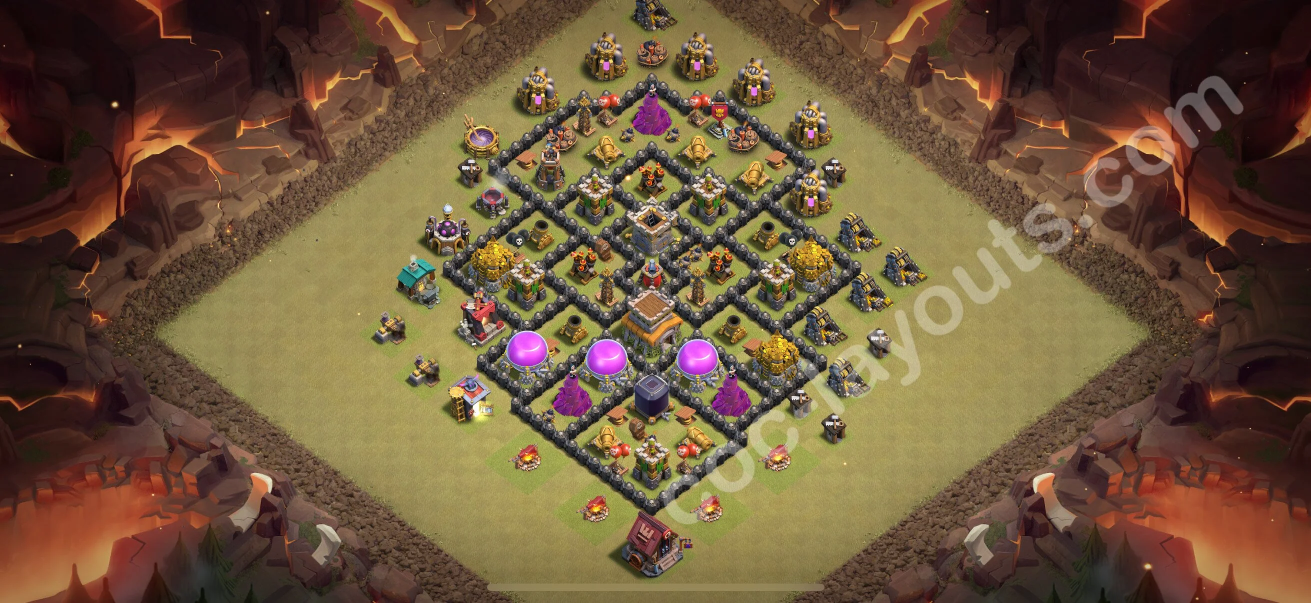 Top War Base TH8 with Link, Anti Everything - Anti 2 Stars CWL Plan 2026 - Clash of Clans - (#136) — Perang BH8