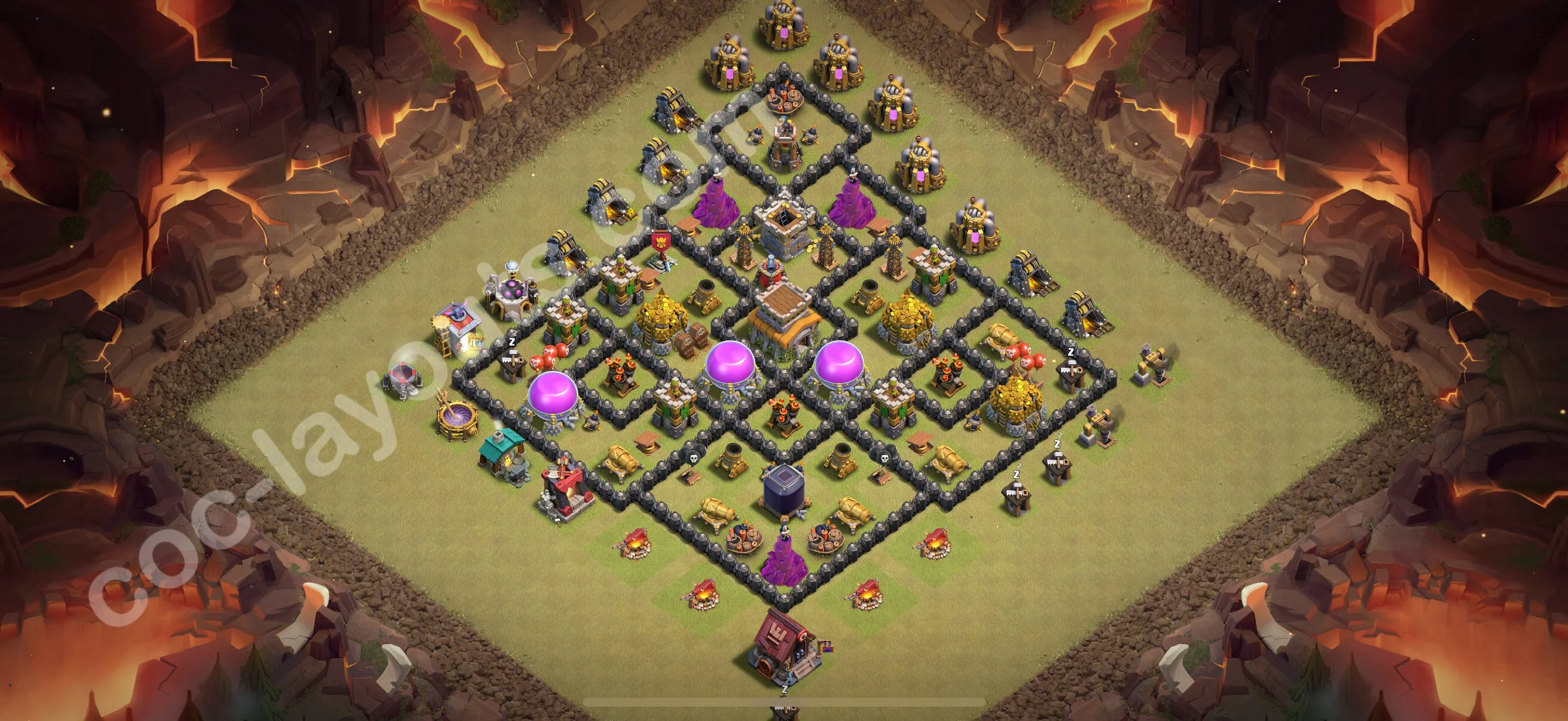Top War Base TH8 with Link, Anti Air / Dragon, Hybrid - CWL Defence Plan 2026 - Clash of Clans - (#138) — Guerre BH8