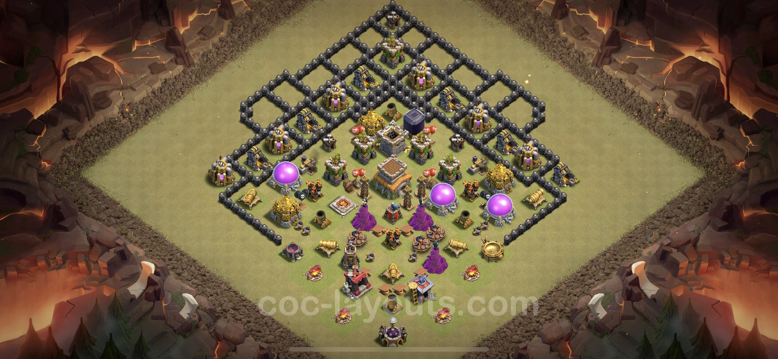 Top War Base TH8 with Link, Anti Everything - Anti 3 Stars CWL Plan - Clash of Clans - (#14) — Wojna BH8