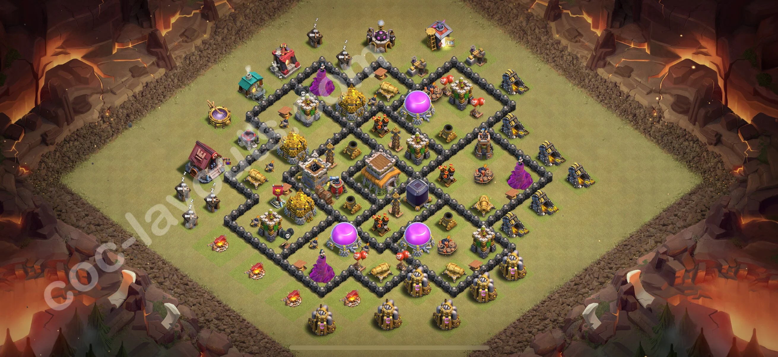 Top War Base TH8 with Link, Hybrid - Anti 2 Stars CWL Plan 2026 - Clash of Clans - (#142) — Война BH8