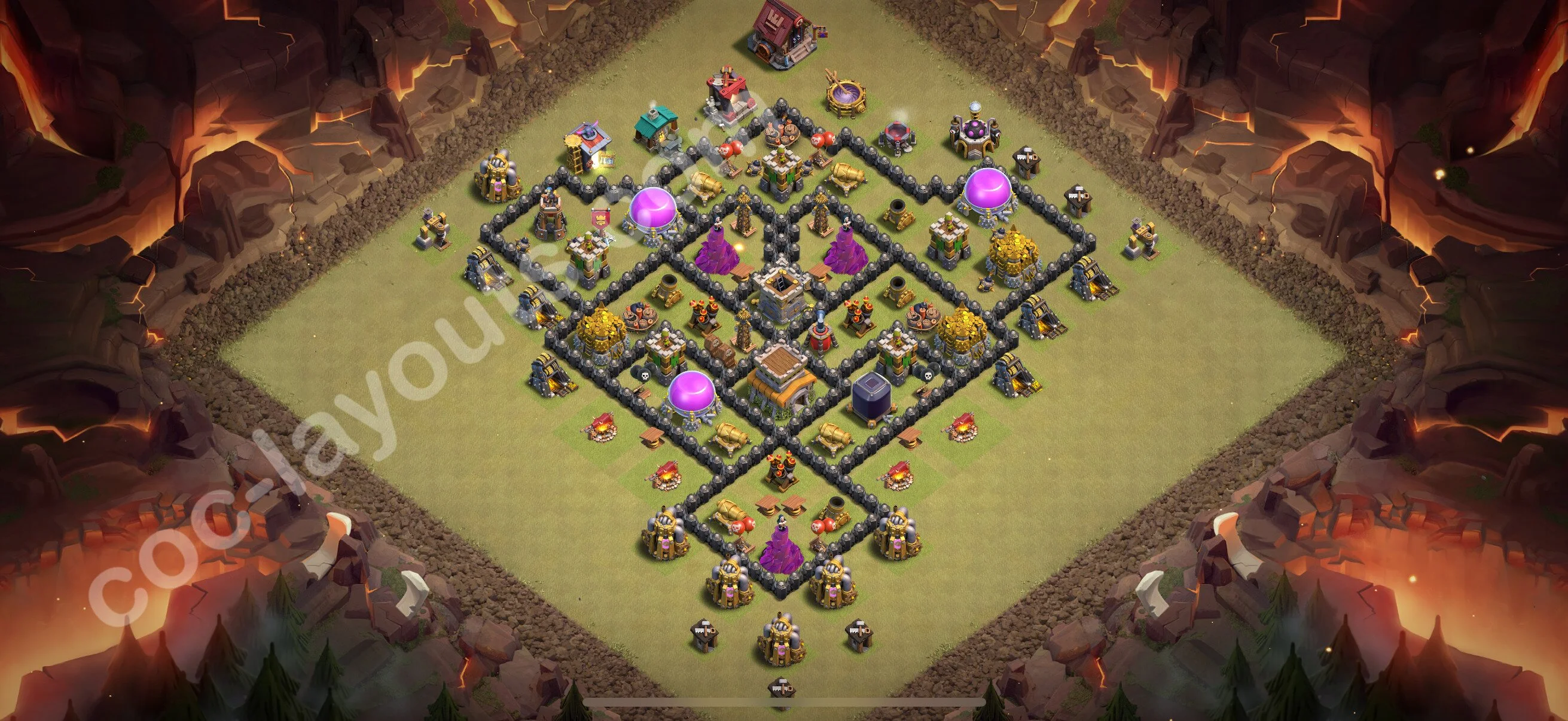 Top War Base TH8 with Link, Hybrid - Max Levels CWL Plan 2026 - Clash of Clans - (#146) — Війна BH8