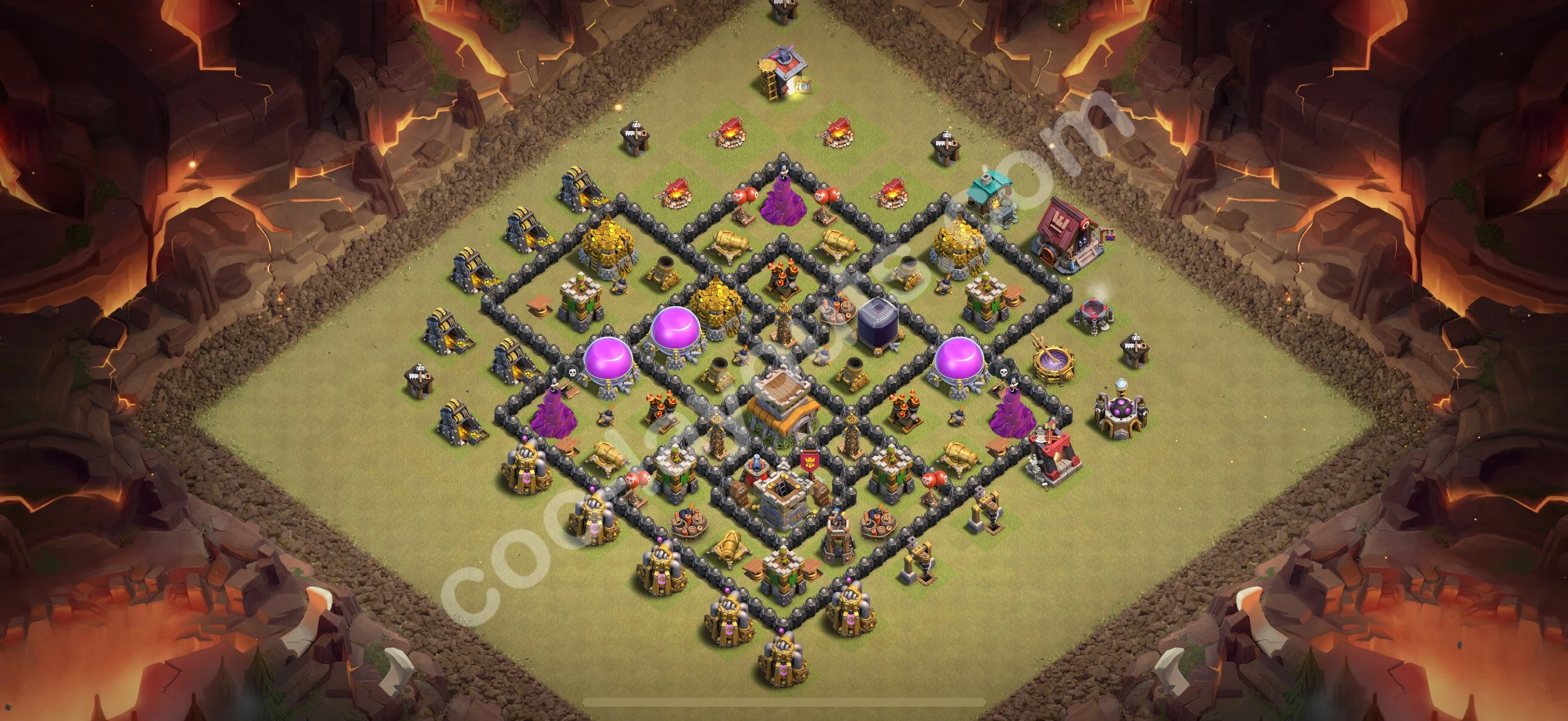 Top War Base TH8 with Link, Hybrid - Anti 2 Stars CWL Plan 2026 - Clash of Clans - (#148) — Oorlog BH8