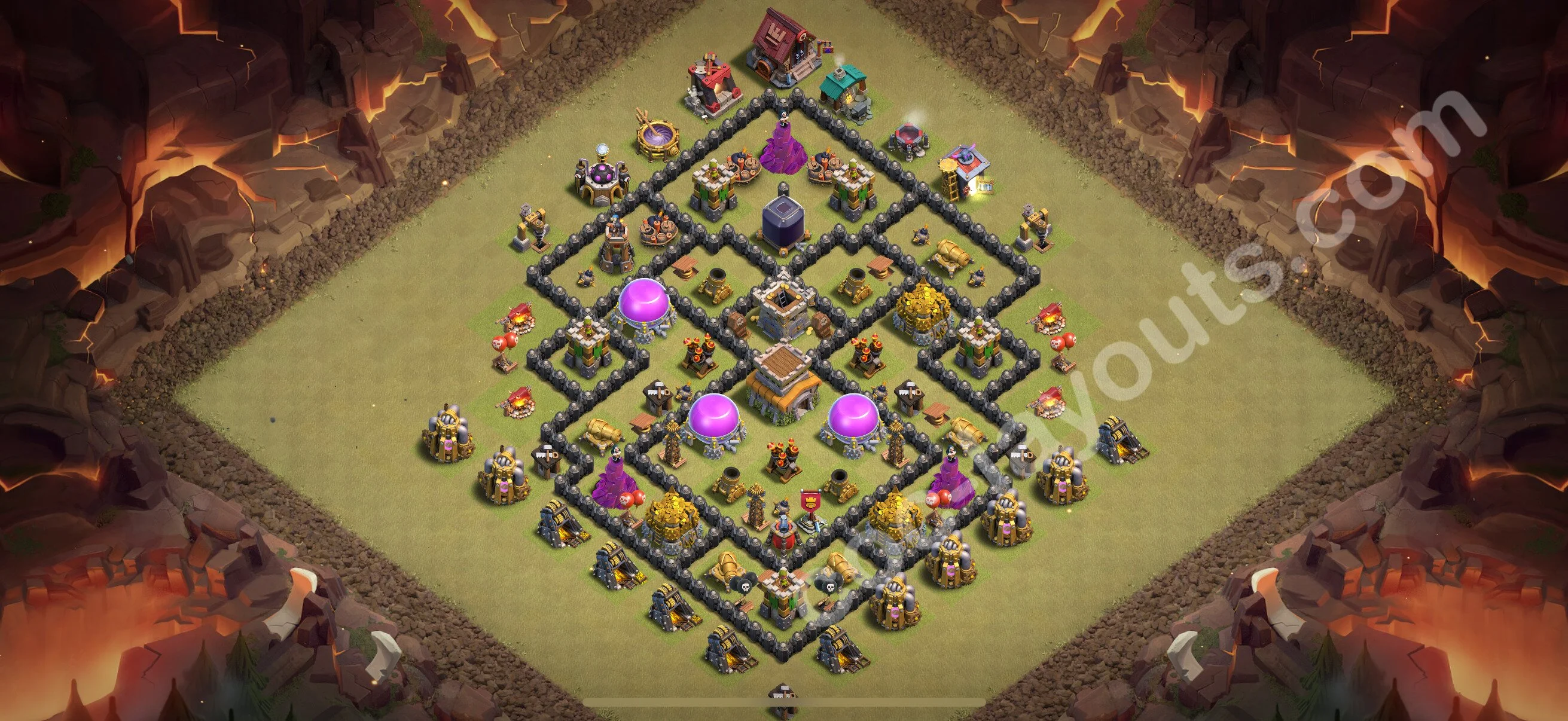 Top War Base TH8 with Link, Anti Everything - Anti 2 Stars CWL Plan 2026 - Clash of Clans - (#149) — War BH8