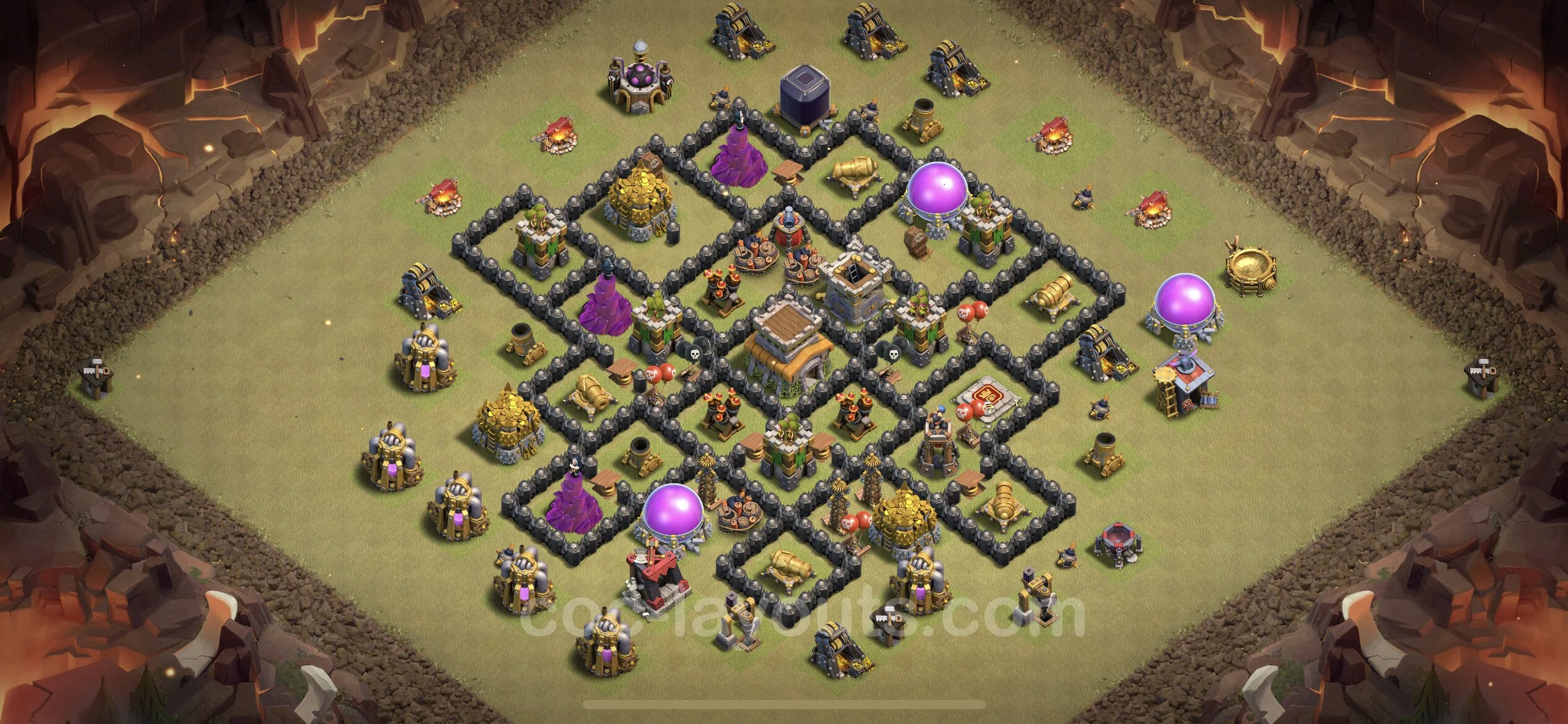 Top War Base TH8 with Link - Anti 2 Stars CWL Plan - Clash of Clans - (#15) — Wojna BH8