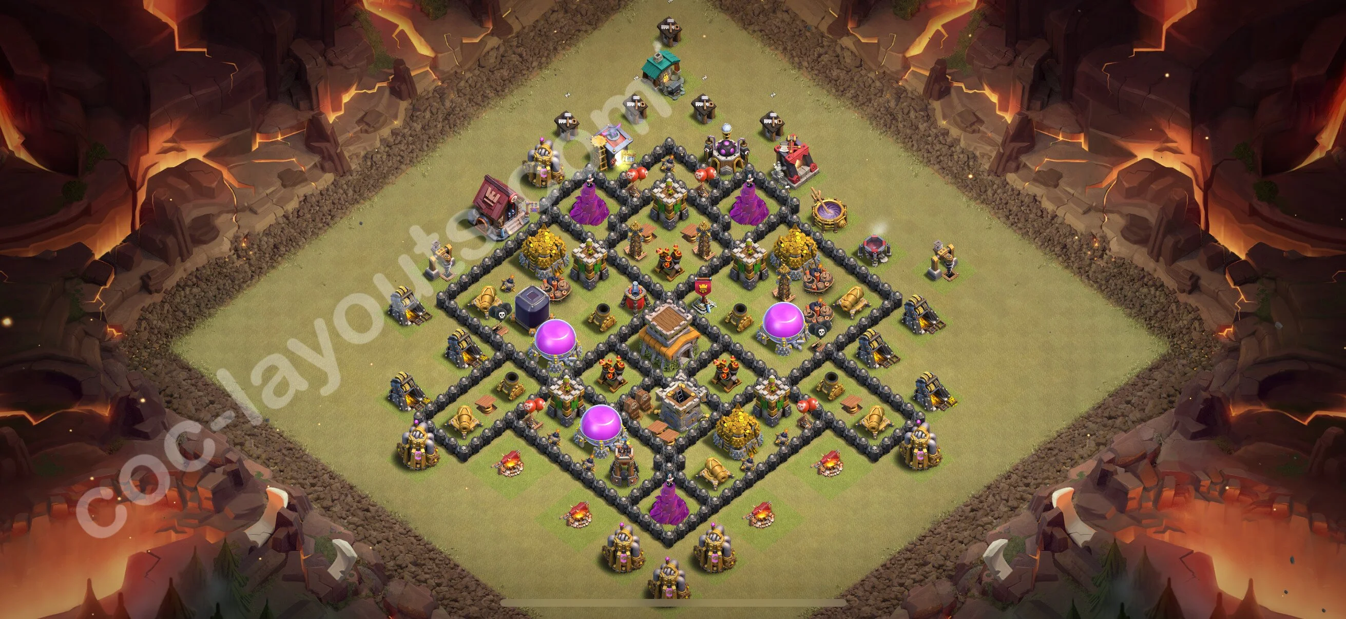 Top War Base TH8 with Link, Anti Everything, Hybrid - CWL Defence Plan 2026 - Clash of Clans - (#150) — Guerre BH8