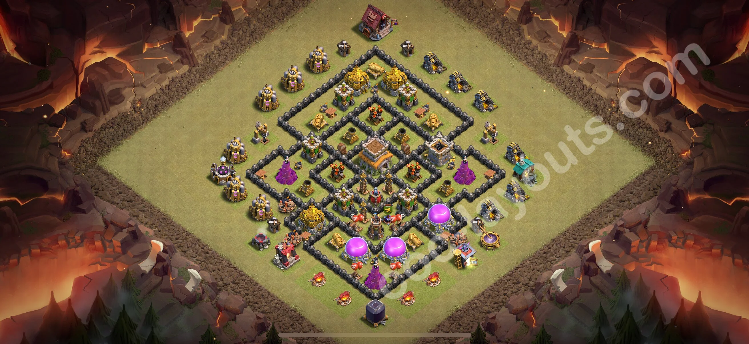 Top War Base TH8 with Link - Anti 3 Stars CWL Plan 2026 - Clash of Clans - (#151) — Oorlog BH8