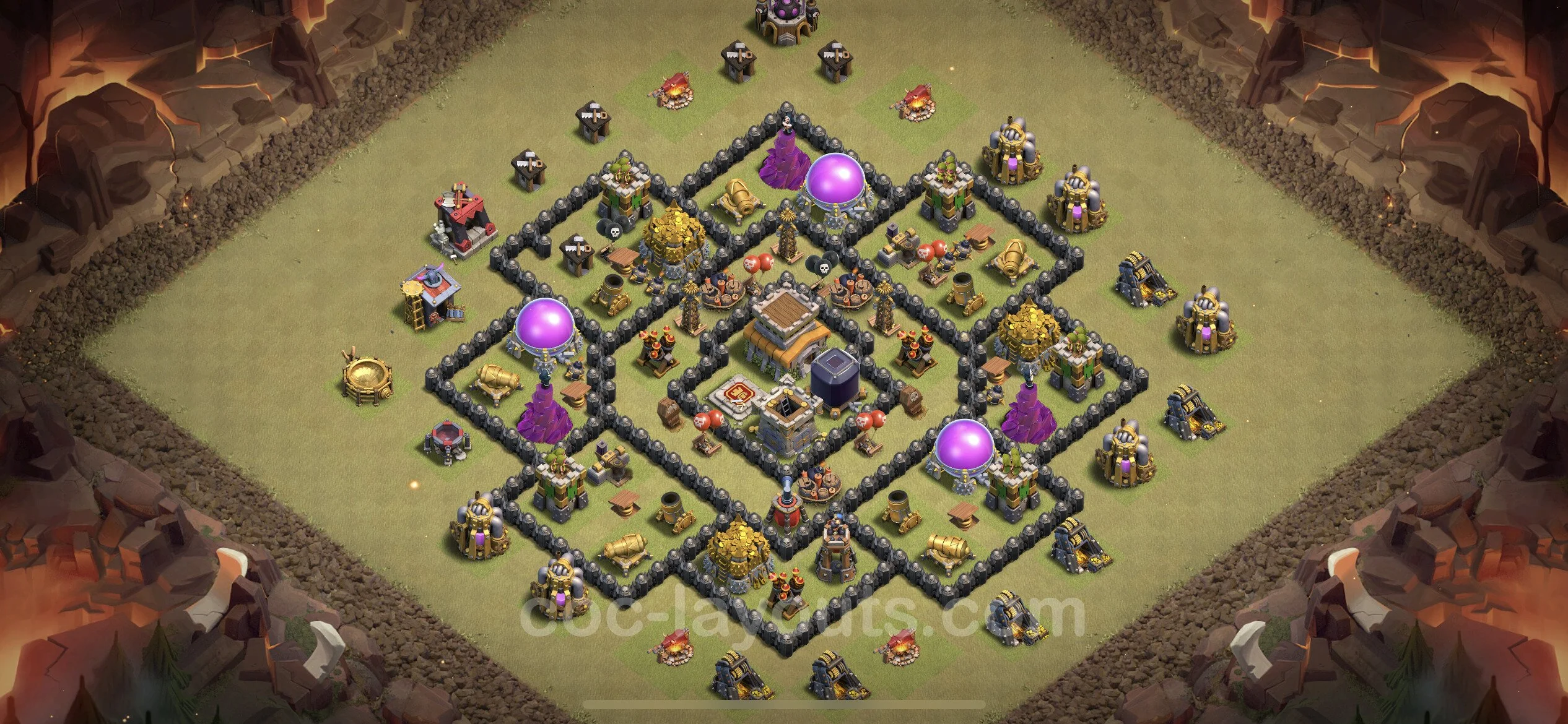 Top War Base TH8 with Link, Anti 2 Stars, Hybrid - CWL Defence Plan - Clash of Clans - (#17) — Wojna BH8