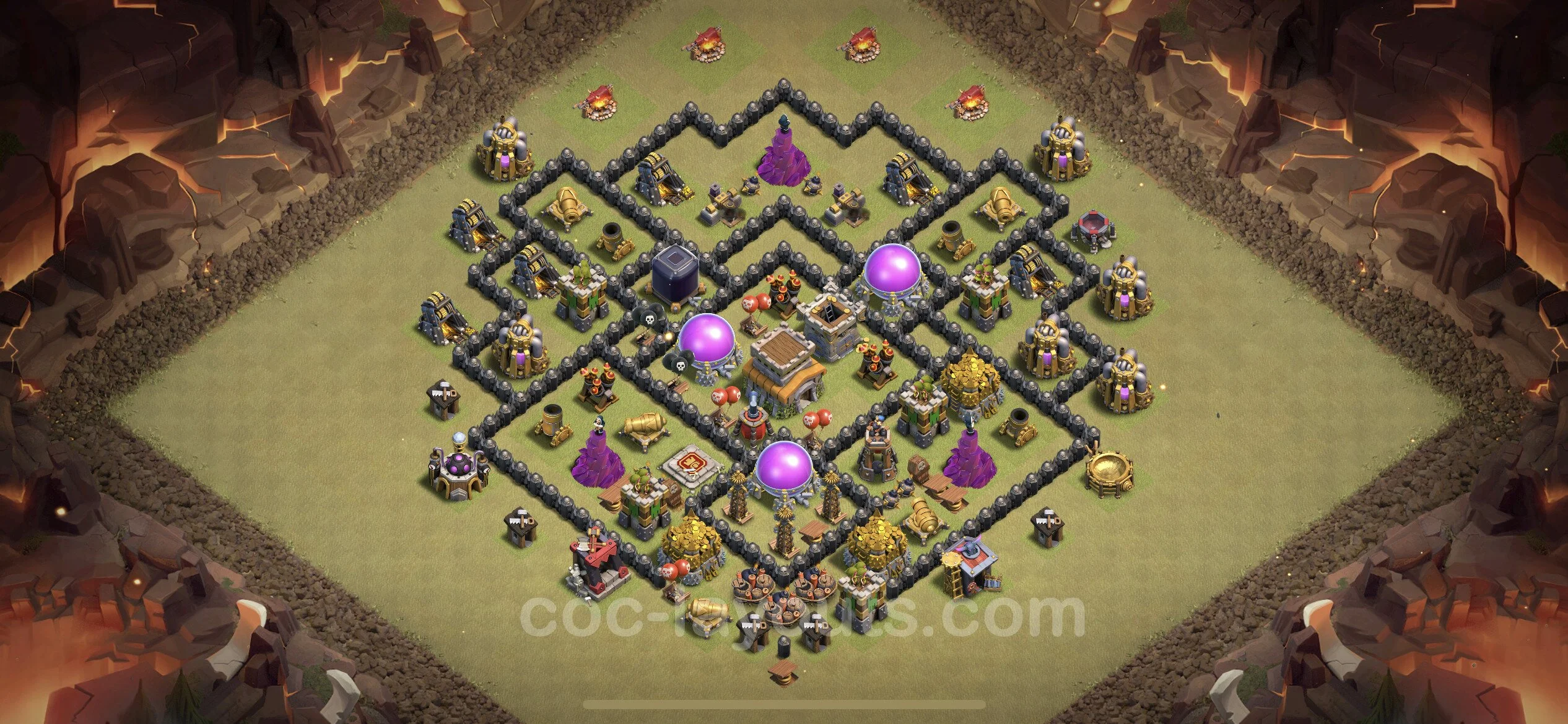 Top War Base TH8 with Link, Hybrid - Anti 3 Stars CWL Plan - Clash of Clans - (#19) — Wojna BH8