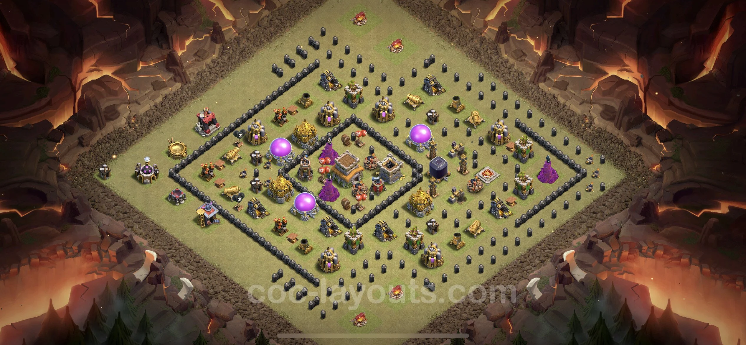 Top War Base TH8 with Link, Anti Everything - CWL Defence Plan - Clash of Clans - (#20) — Wojna BH8