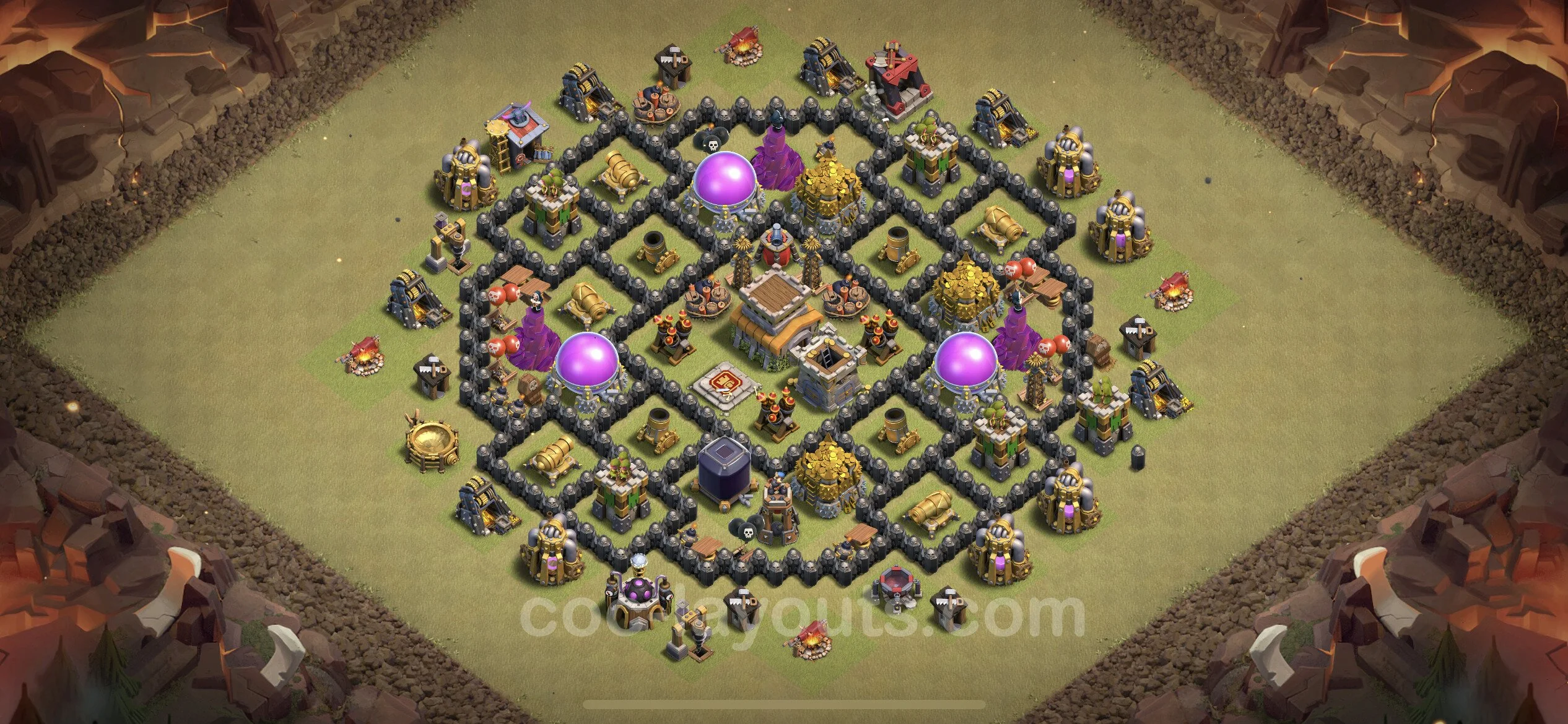 Top War Base TH8 with Link, Anti Air / Dragon - Anti 2 Stars CWL Plan - Clash of Clans - (#23) — Wojna BH8