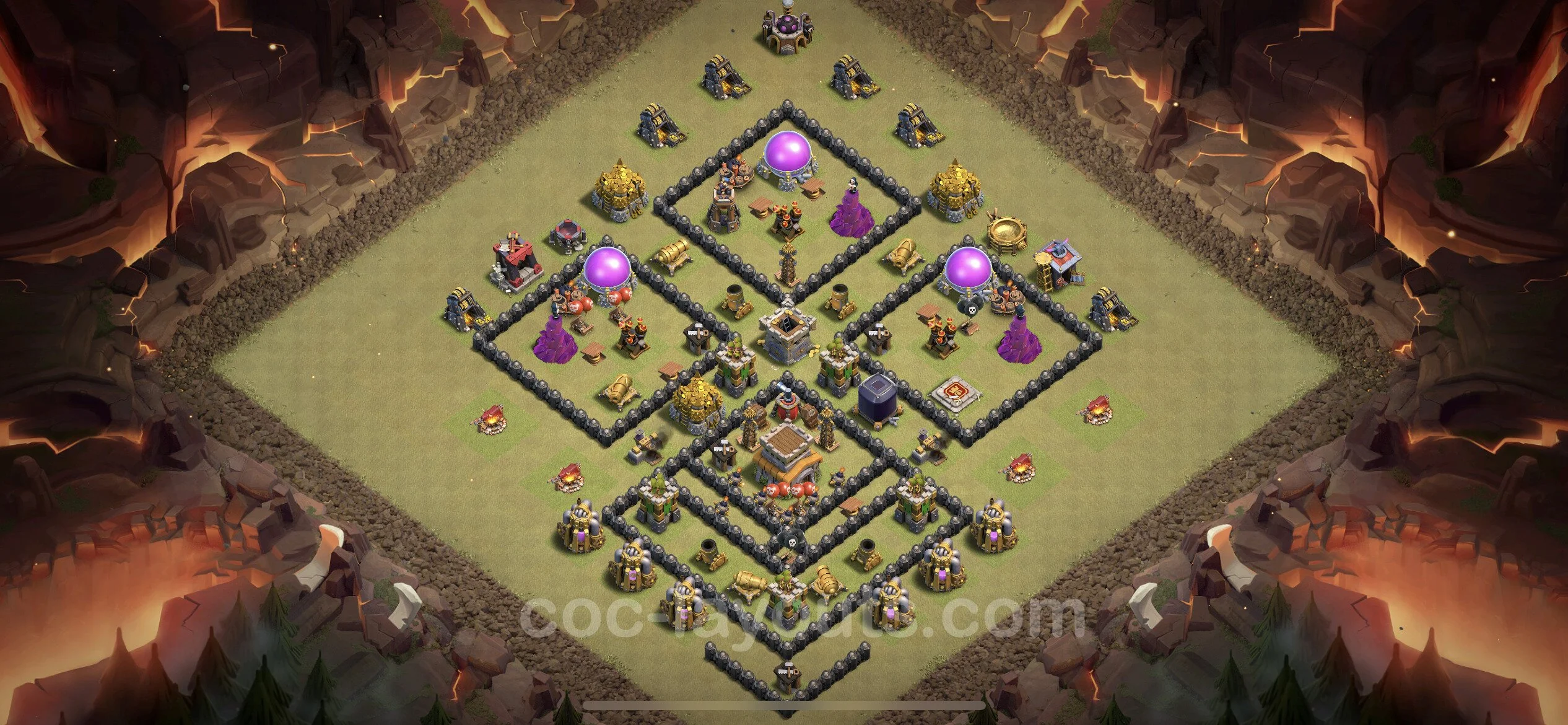 Top War Base TH8 with Link, Anti Air / Dragon - CWL Defence Plan - Clash of Clans - (#27) — Oorlog BH8