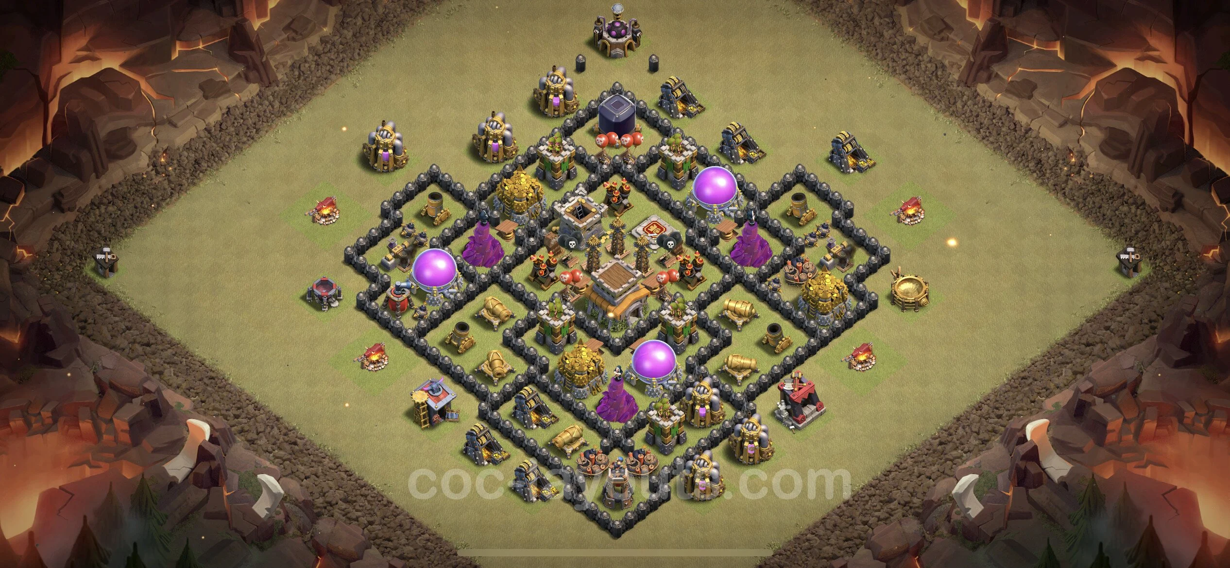 Top War Base TH8 with Link, Anti 3 Stars, Anti Everything - Max Levels CWL Plan - Clash of Clans - (#28) — War BH8