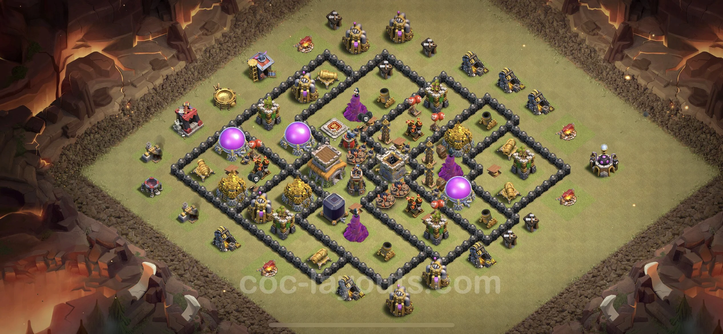 Top War Base TH8 with Link, Anti Air / Dragon - Anti 3 Stars CWL Plan - Clash of Clans - (#3)