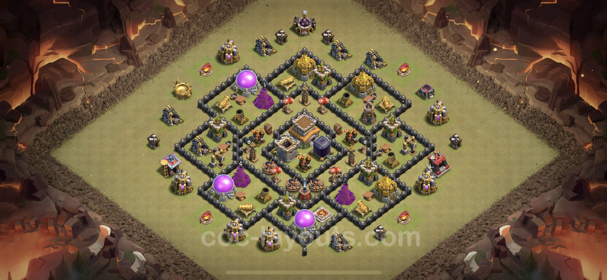Top War Base TH8 with Link, Anti Air / Dragon - Anti 2 Stars CWL Plan - Clash of Clans - (#32) — Wojna BH8