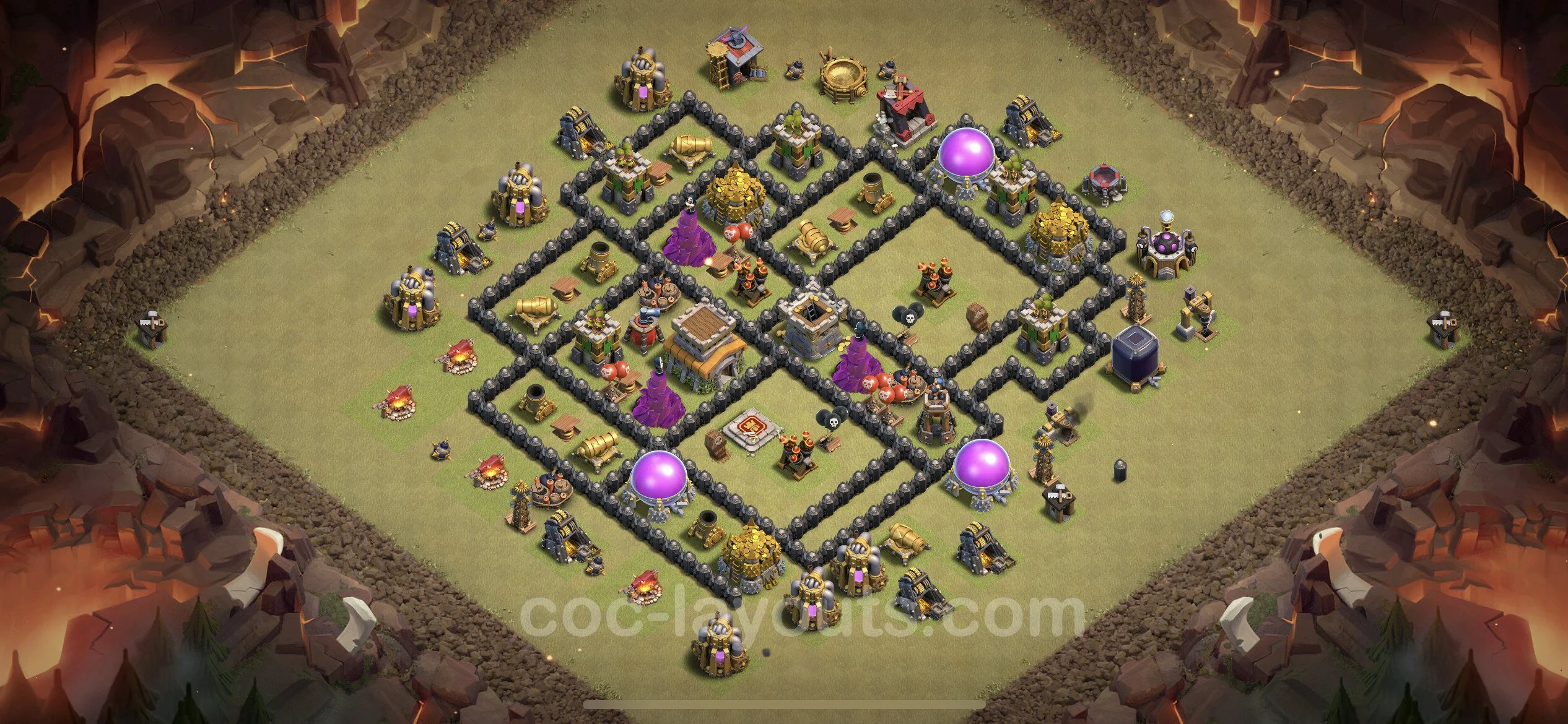 Top War Base TH8 with Link, Anti Air / Dragon - Anti 3 Stars CWL Plan - Clash of Clans - (#42) — Wojna BH8