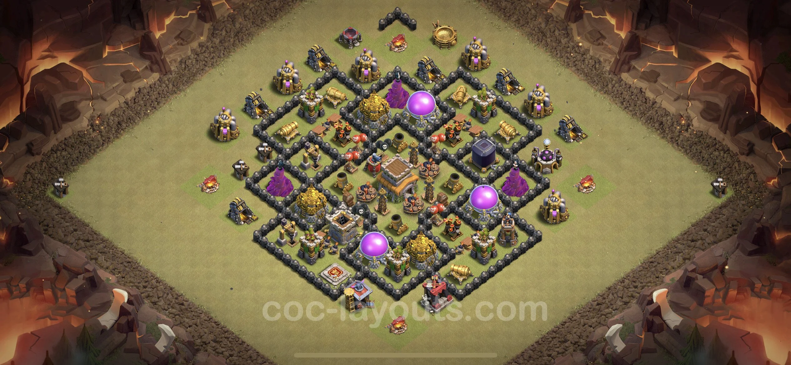 Top War Base TH8 with Link, Hybrid - Anti 3 Stars CWL Plan - Clash of Clans - (#43) — Війна BH8