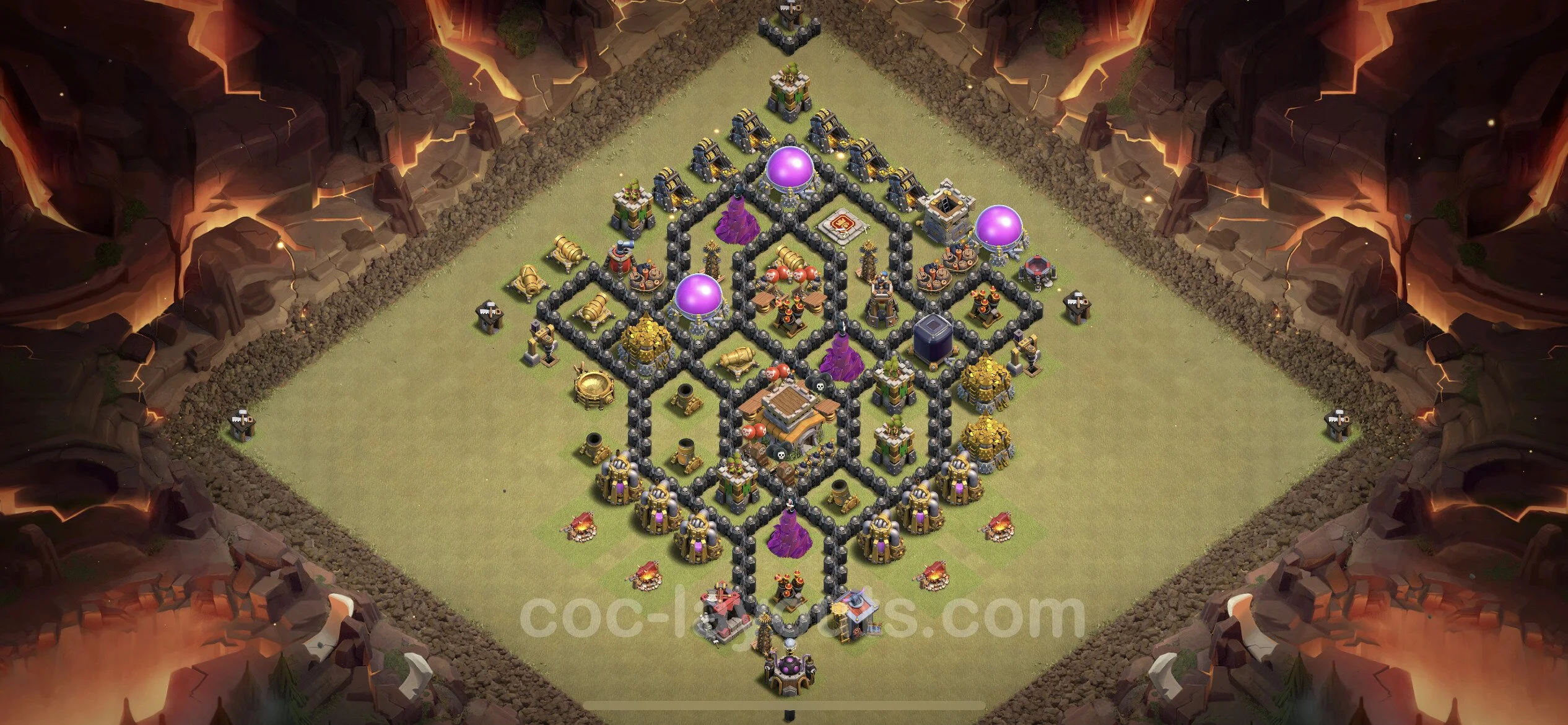 Top War Base TH8 with Link - CWL Defence Plan - Clash of Clans - (#47) — Guerra BH8