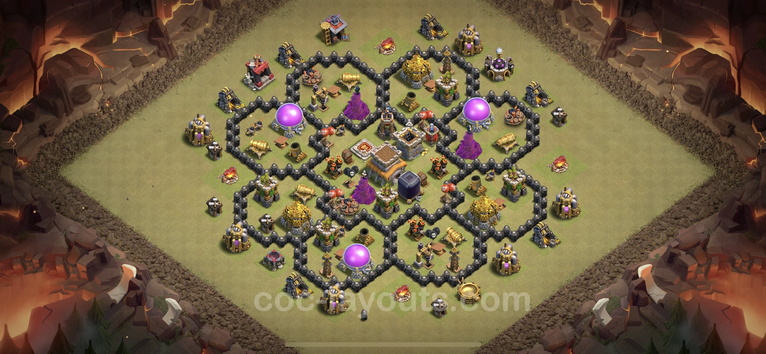 Top War Base TH8 with Link, Anti 3 Stars, Hybrid - CWL Defence Plan - Clash of Clans - (#49) — Savaş BH8