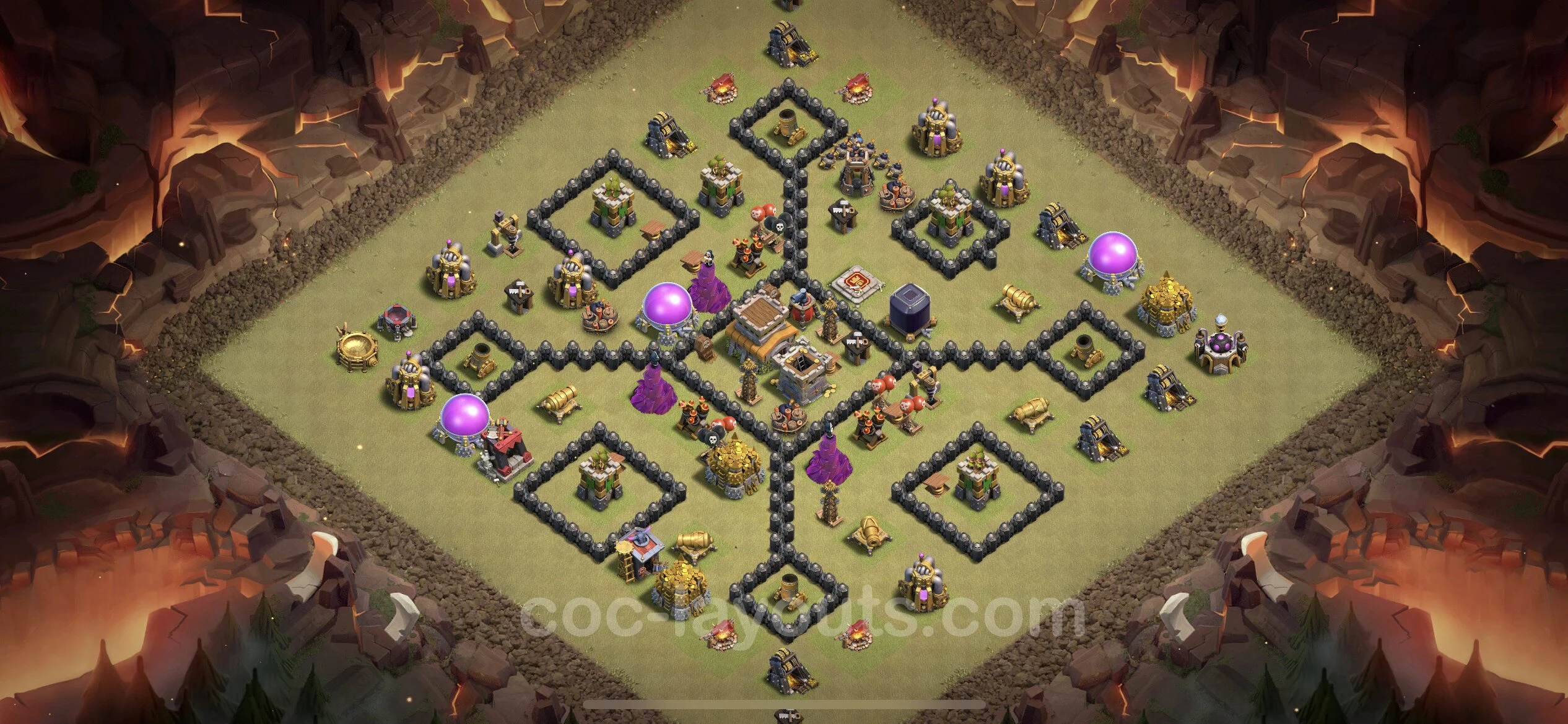 Top War Base TH8 with Link, Anti Air / Dragon - CWL Defence Plan - Clash of Clans - (#5)