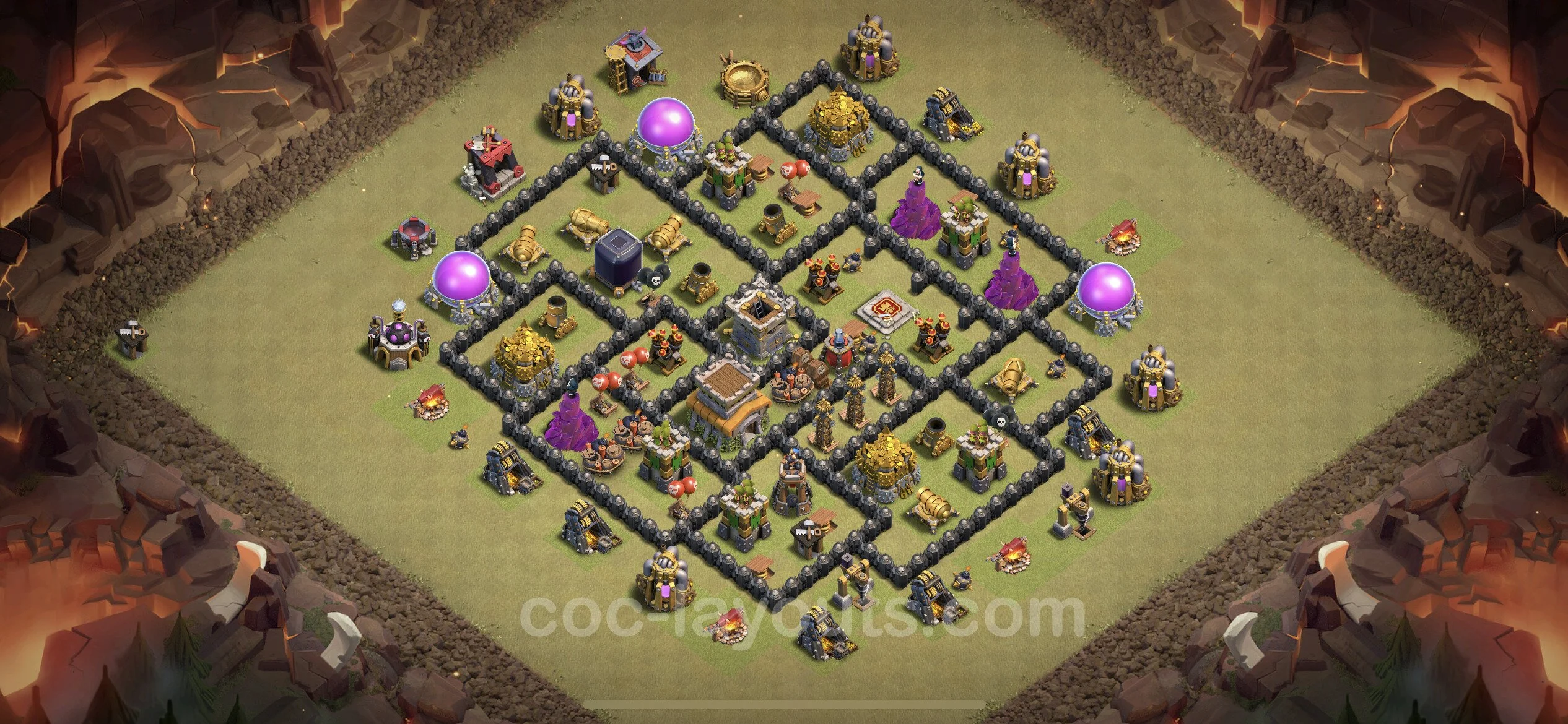 Top War Base TH8 with Link, Anti Everything - Anti 3 Stars CWL Plan - Clash of Clans - (#50) — Oorlog BH8