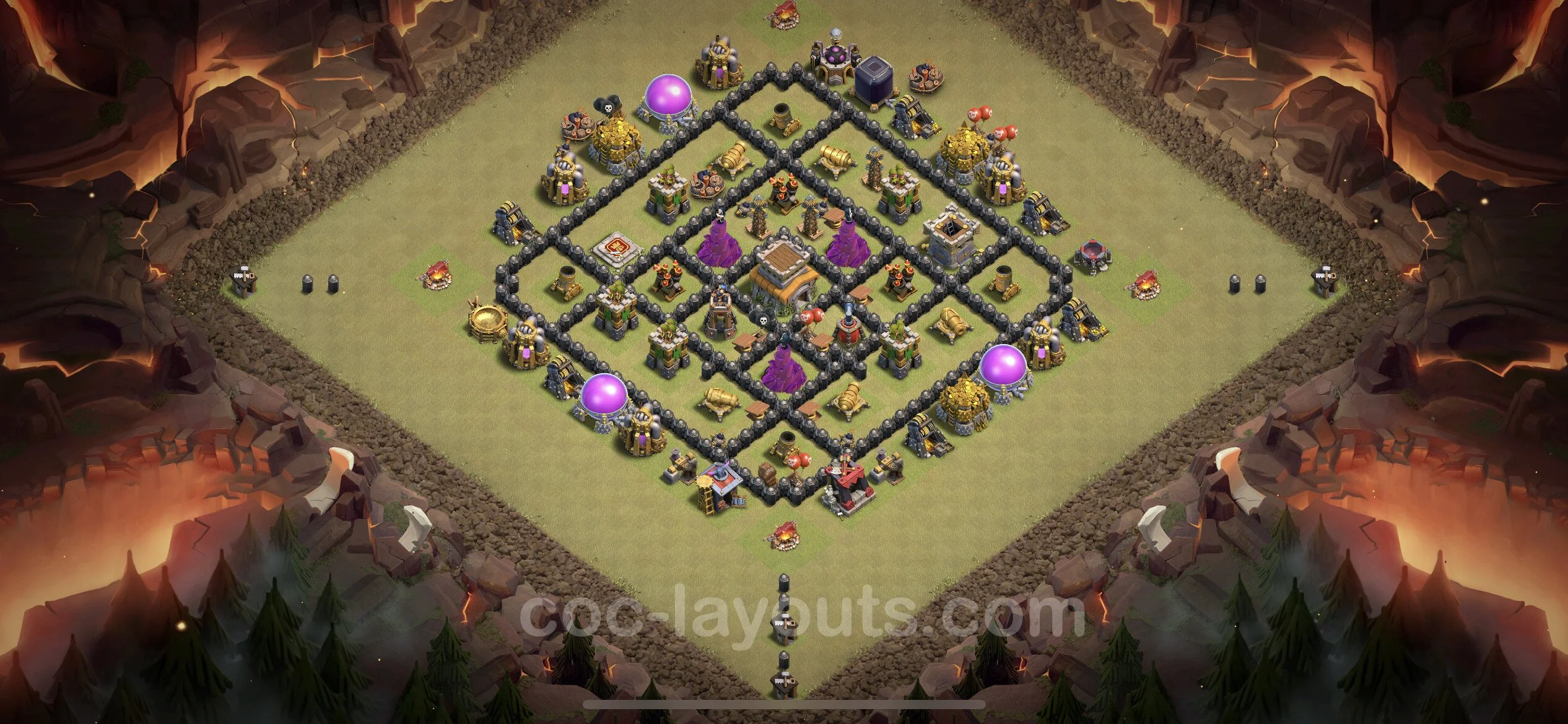 Top War Base TH8 with Link, Anti Everything - Anti 3 Stars CWL Plan - Clash of Clans - (#51) — Wojna BH8
