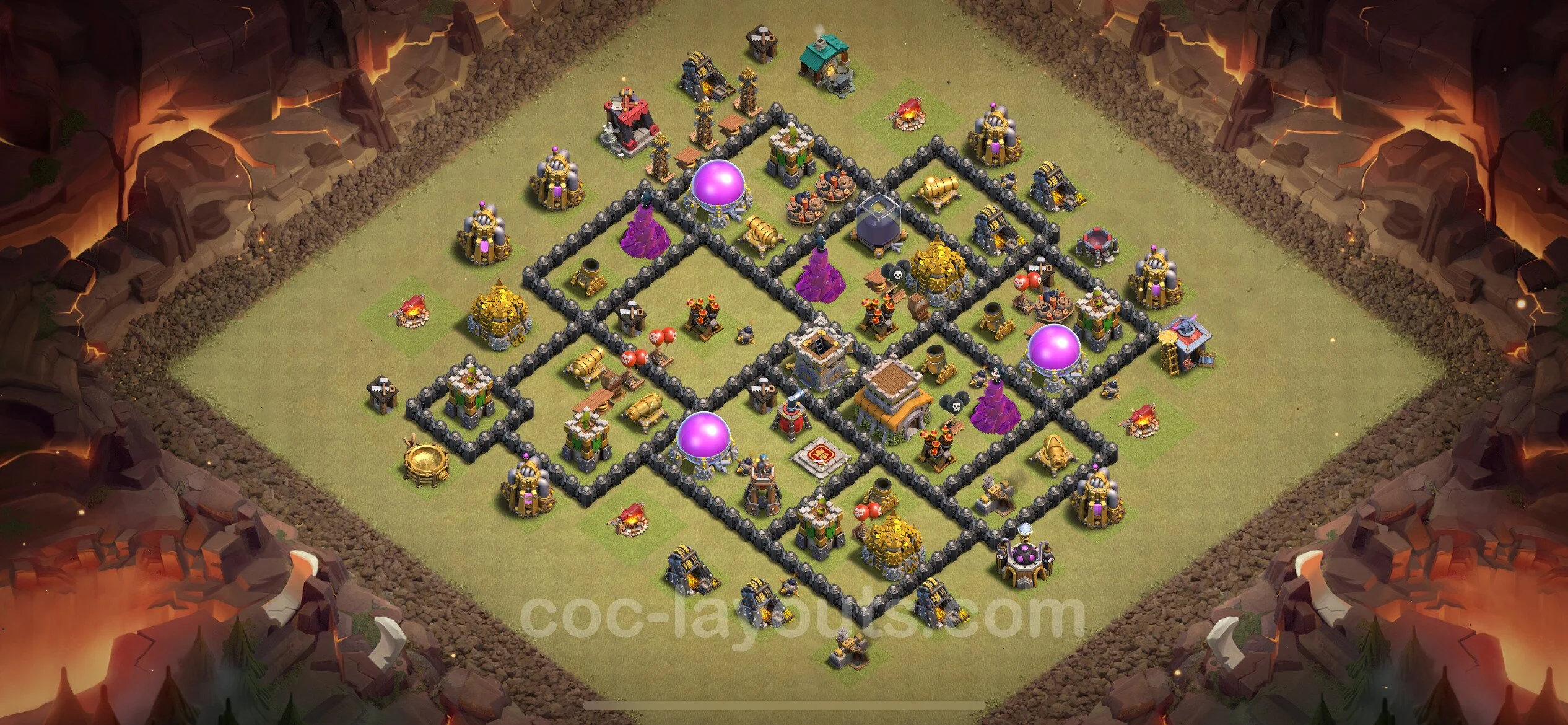 Top War Base TH8 with Link, Hybrid - CWL Defence Plan - Clash of Clans - (#69) — Війна BH8