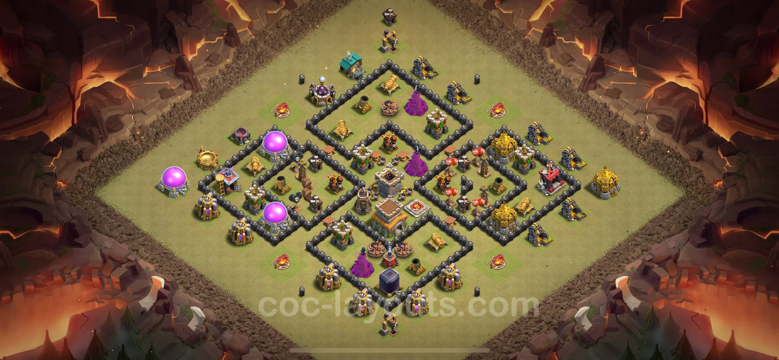 Top War Base TH8 with Link, Anti Everything - CWL Defence Plan - Clash of Clans - (#71) — War BH8