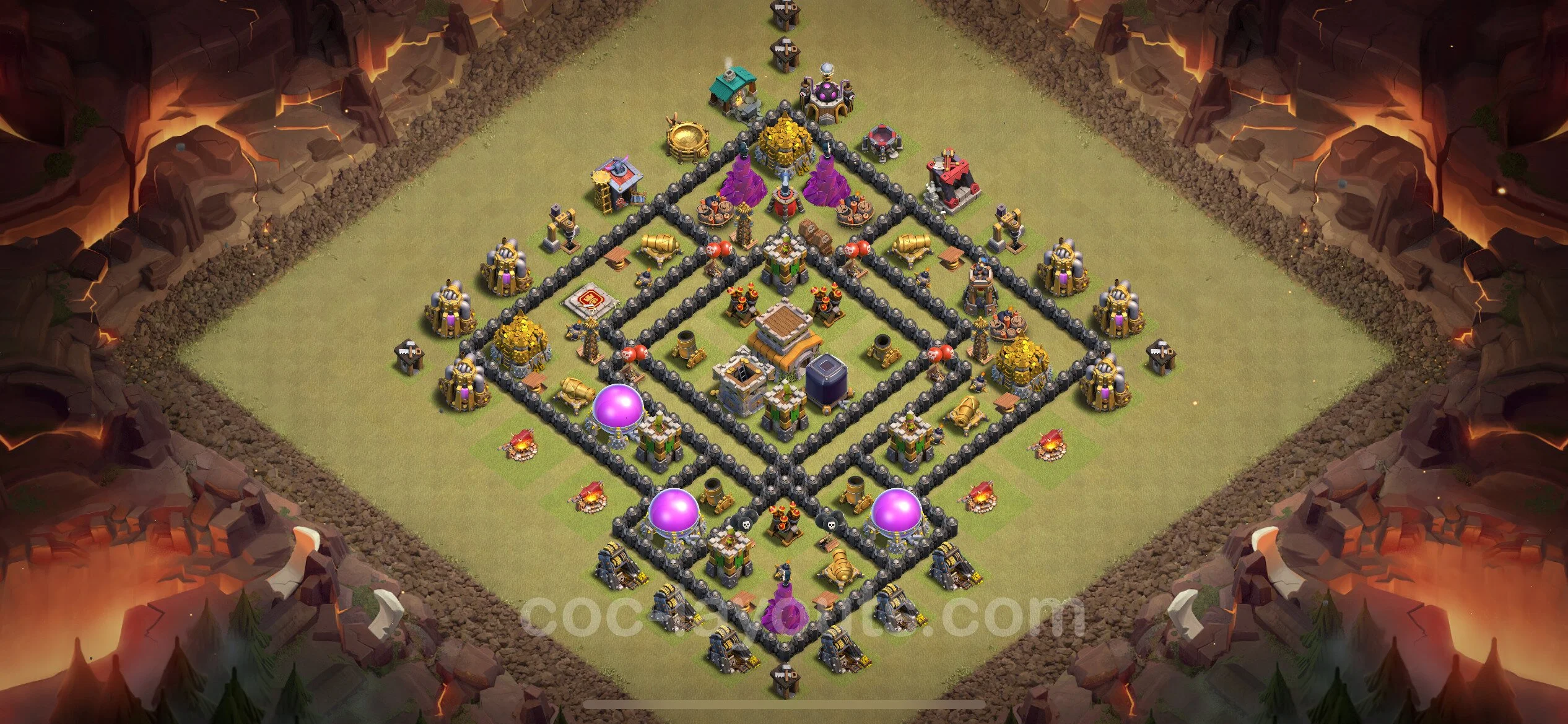 Top War Base TH8 with Link, Hybrid - Anti 2 Stars CWL Plan - Clash of Clans - (#79) — Wojna BH8