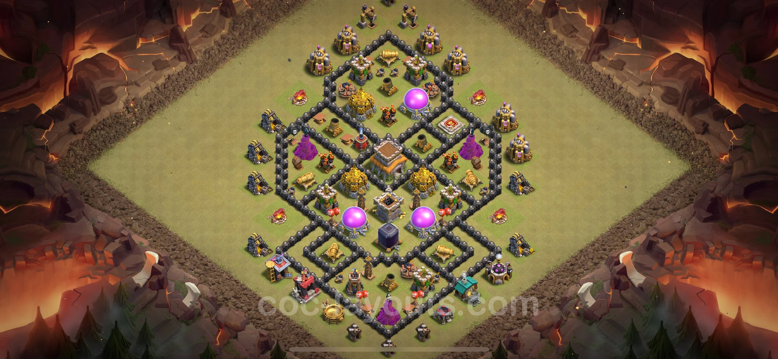 Top War Base TH8 with Link, Hybrid - Anti 2 Stars CWL Plan - Clash of Clans - (#80) — Krieg BH8