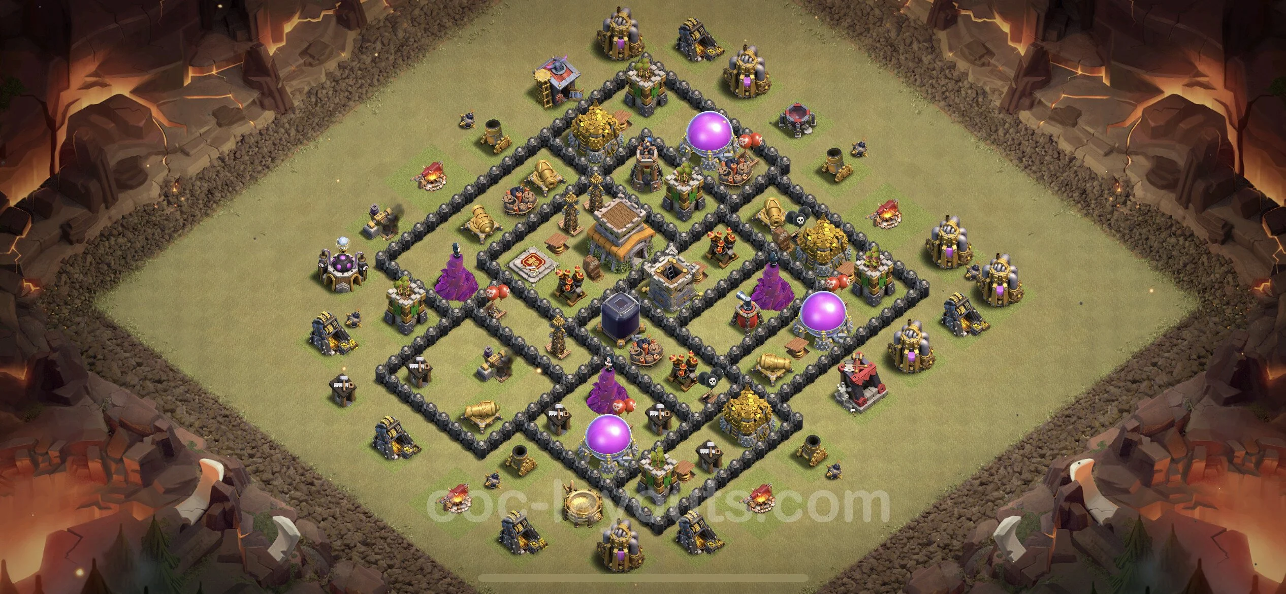 Top War Base TH8 with Link, Anti Everything, Hybrid - CWL Defence Plan - Clash of Clans - (#9) — Війна BH8