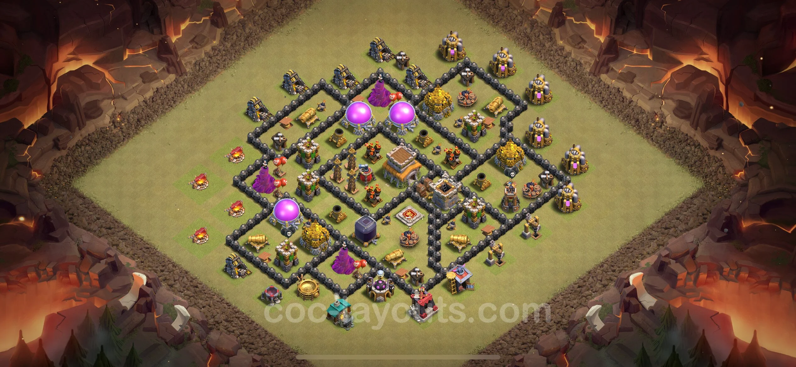 Top War Base TH8 with Link - CWL Defence Plan - Clash of Clans - (#93) — Wojna BH8