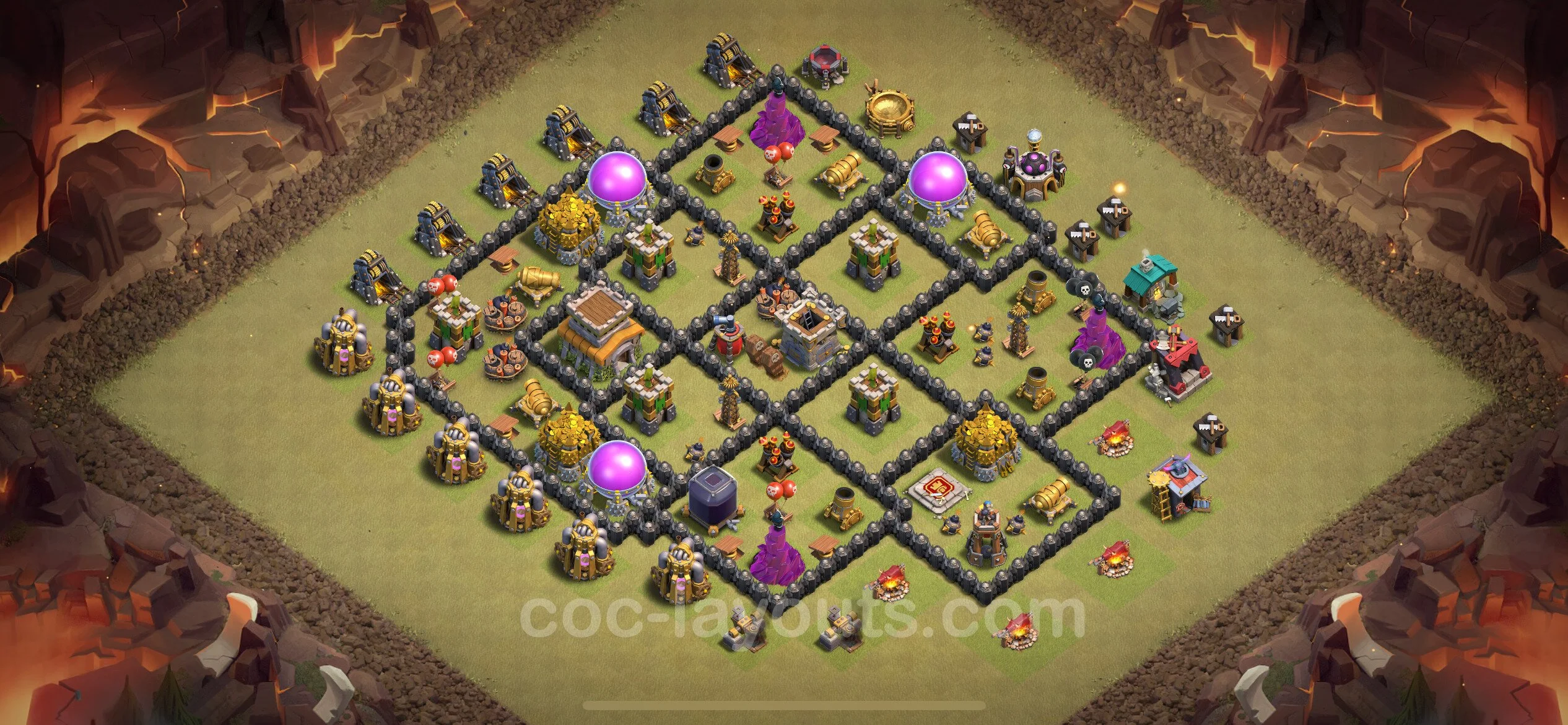 Top War Base TH8 with Link - CWL Defence Plan - Clash of Clans - (#95) — War BH8