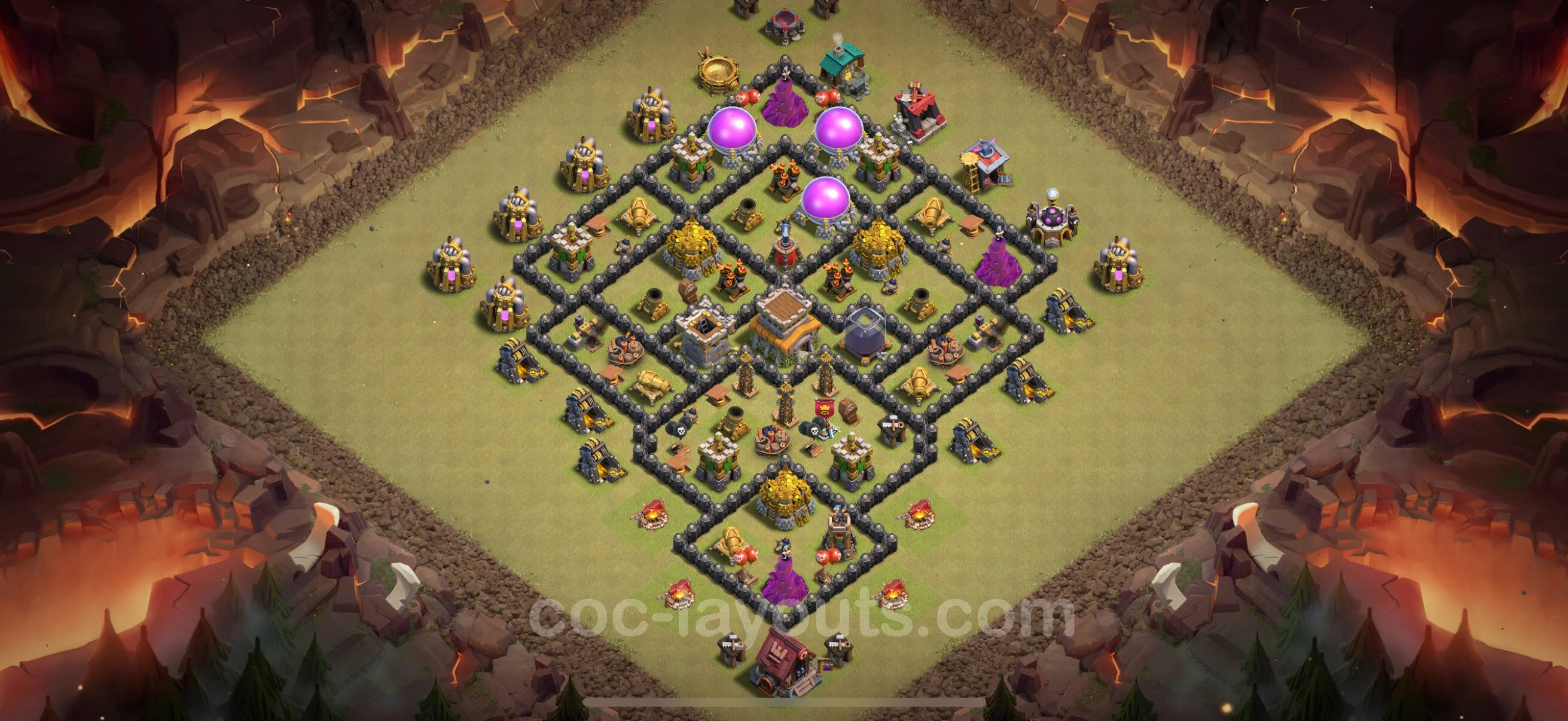 Top War Base TH8 with Link, Anti Everything - Anti 2 Stars CWL Plan - Clash of Clans - (#98) — Война BH8