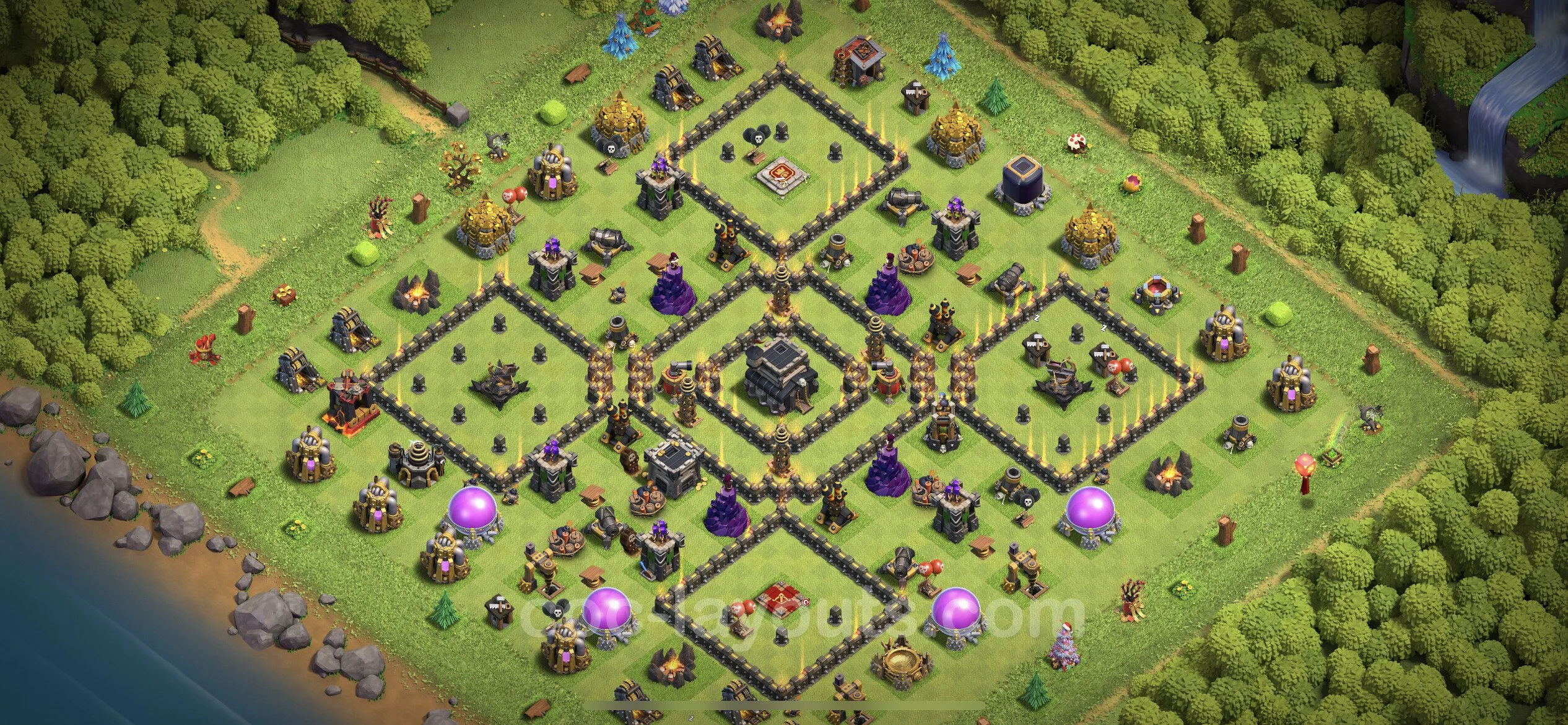 Unbeatable Base TH9 with Link, Anti Everything - best plan / Anti Loot / design - Clash of Clans - (#163) — Verteidigung TH9