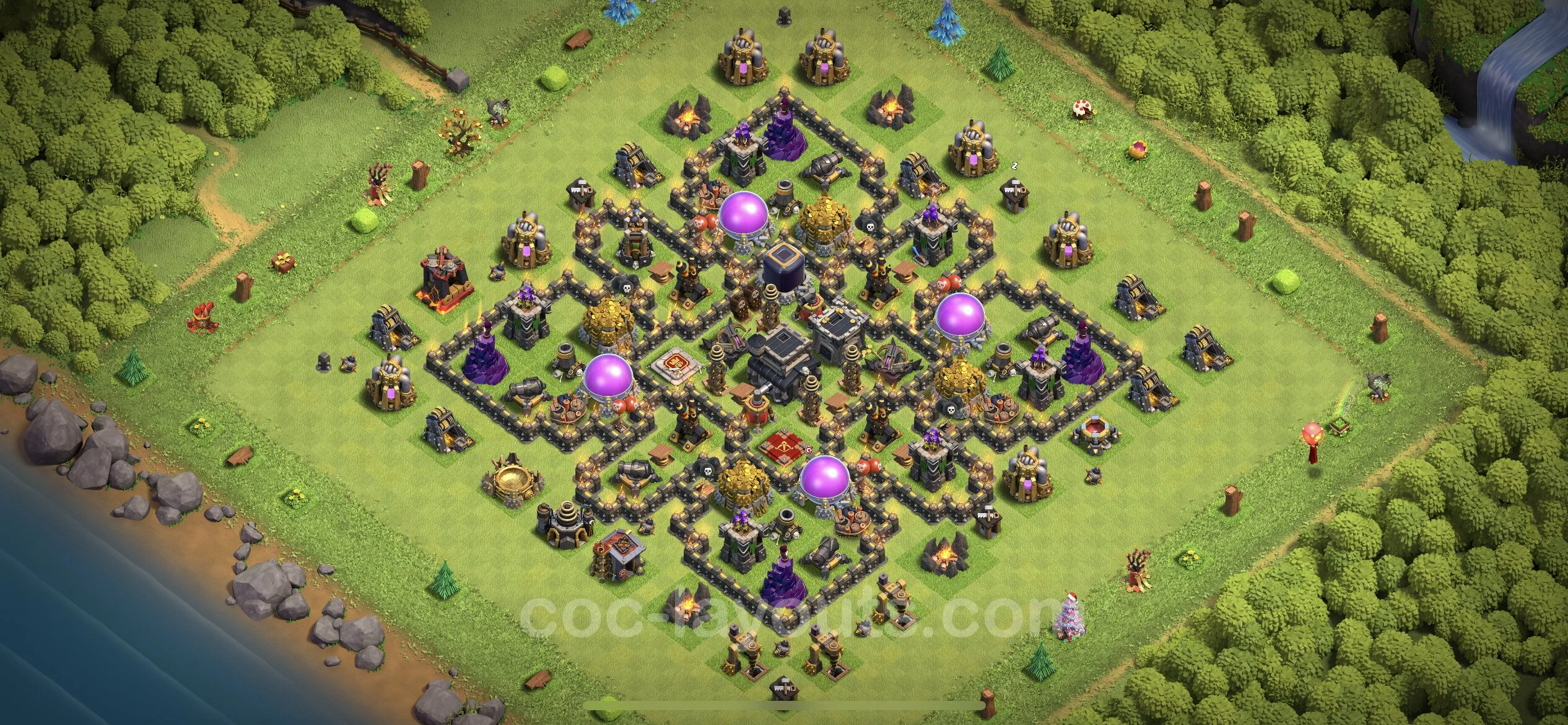 Unbeatable Base TH9 with Link, Anti Air / Dragon, Hybrid - best plan / Anti Loot / design - Clash of Clans - (#173) — Verteidigung TH9