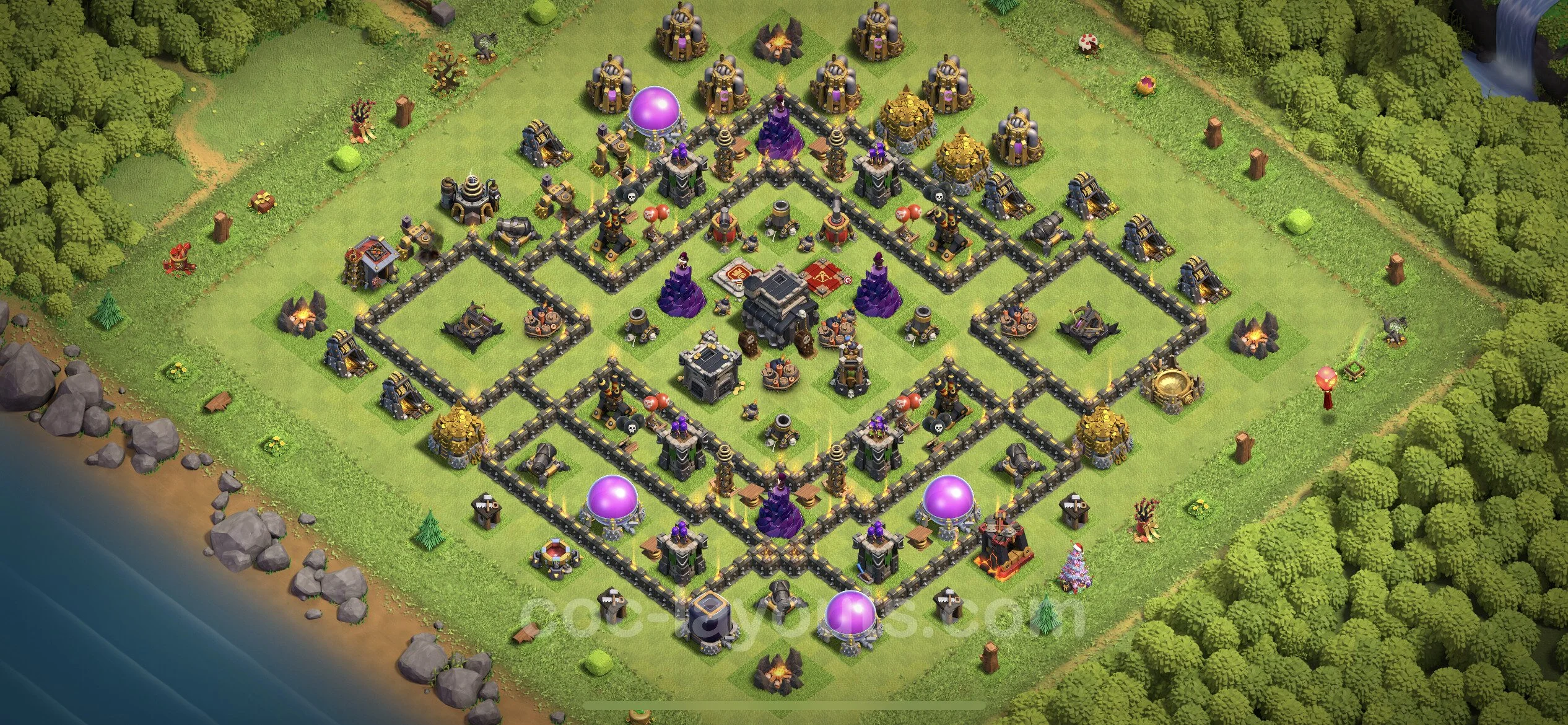 Unbeatable Base TH9 with Link, Anti Everything - best plan / Anti Loot / design - Clash of Clans - (#183) — Verteidigung TH9