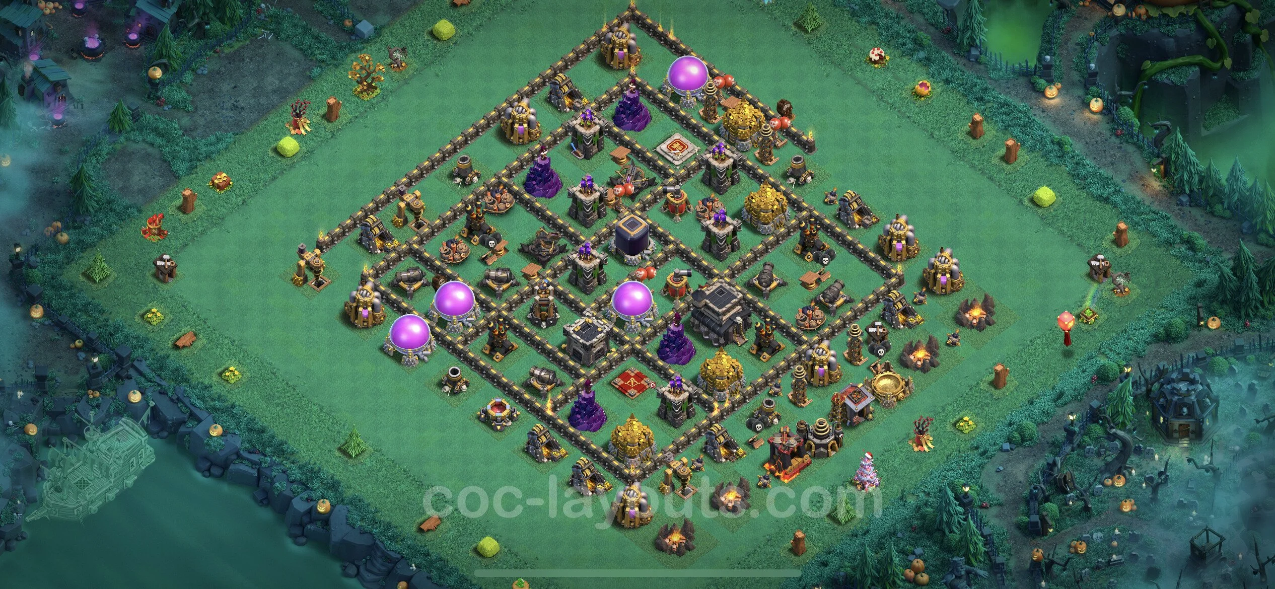 Base TH9 with Link - Anti Dragon Defence Plan / Anti Air - Clash of Clans - (#188) — Verteidigung TH9