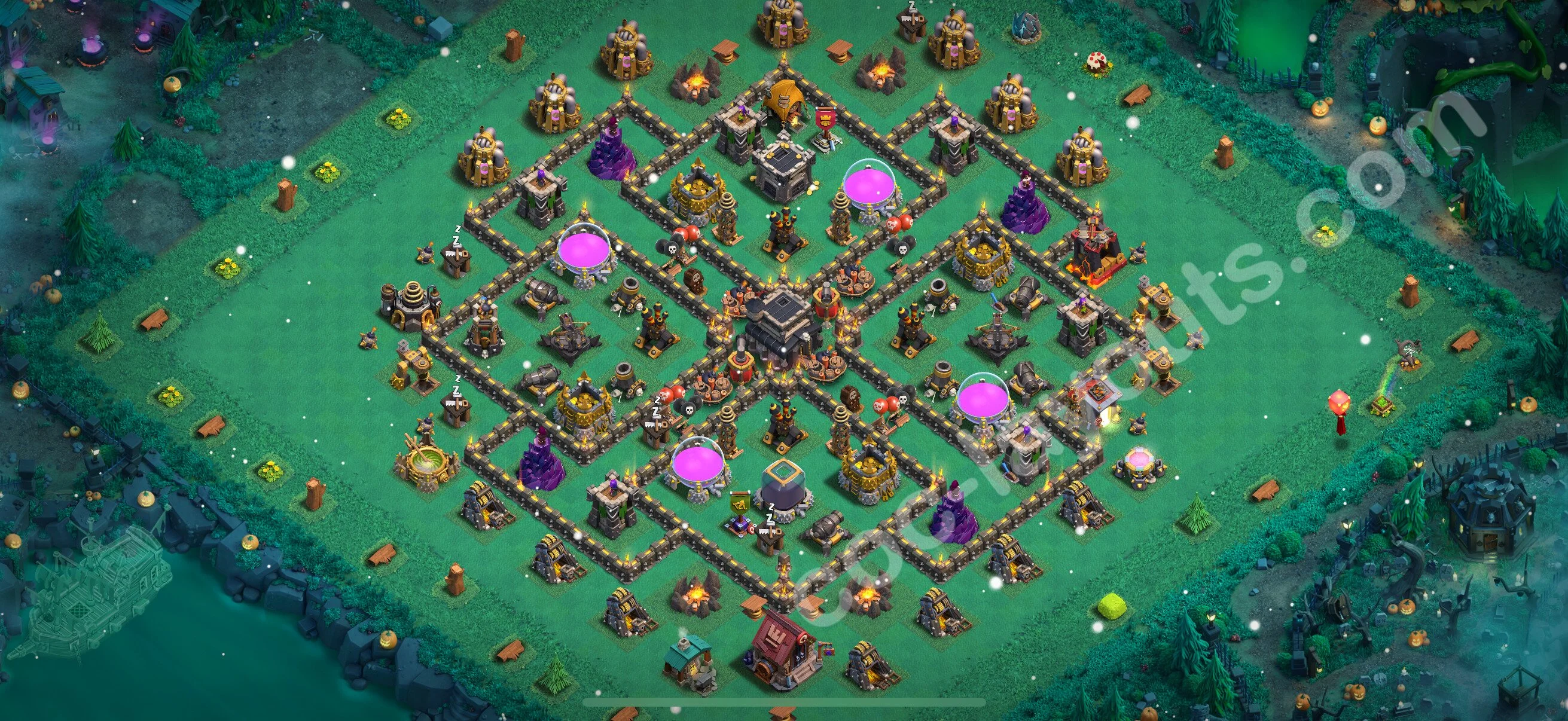 Anti 3 Stars Base TH9 with Link, Anti Air / Dragon - best plan / layout / design - Clash of Clans 2026 - (#218) — Захист TH9