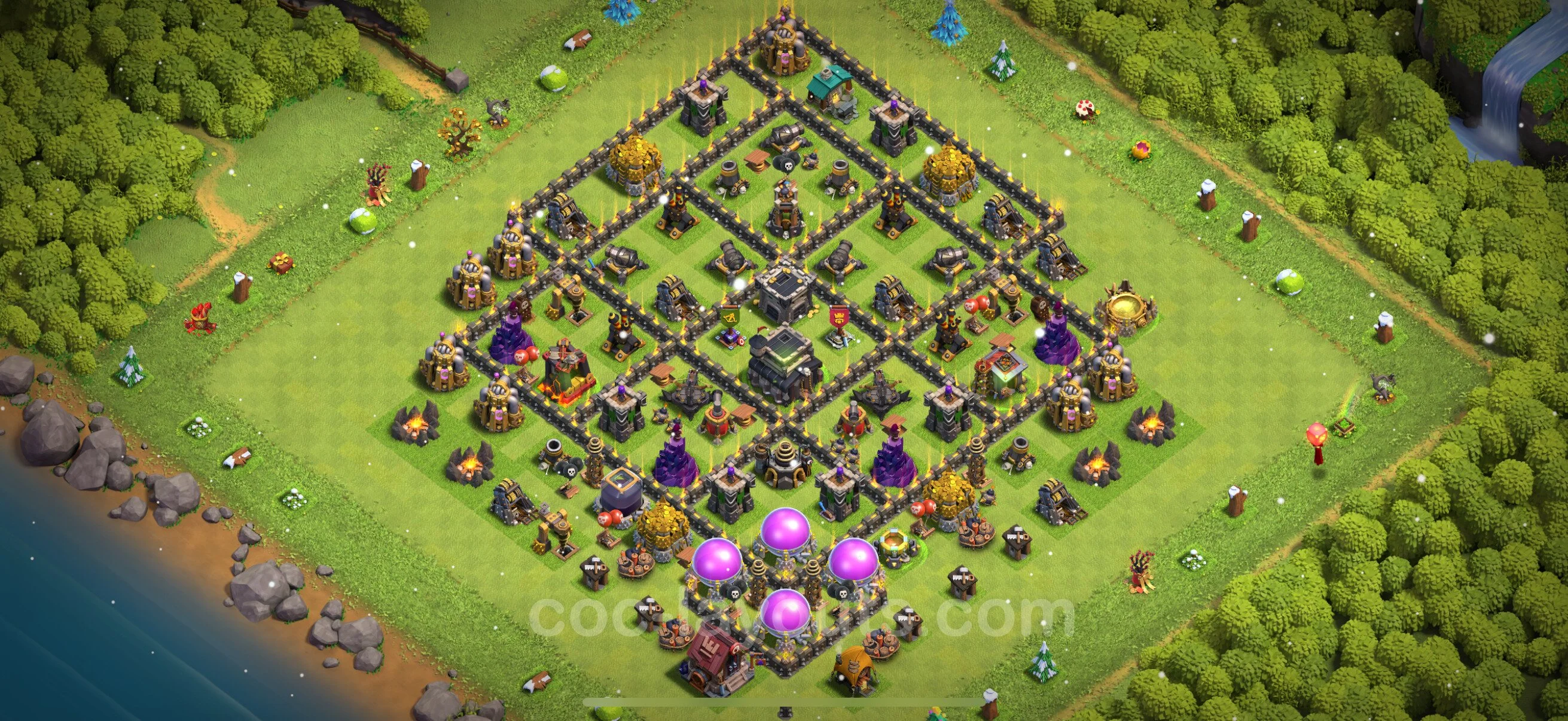 Anti 3 Stars Base TH9 with Link, Anti Air / Dragon - best plan / layout / design - Clash of Clans - (#231) — Verteidigung TH9
